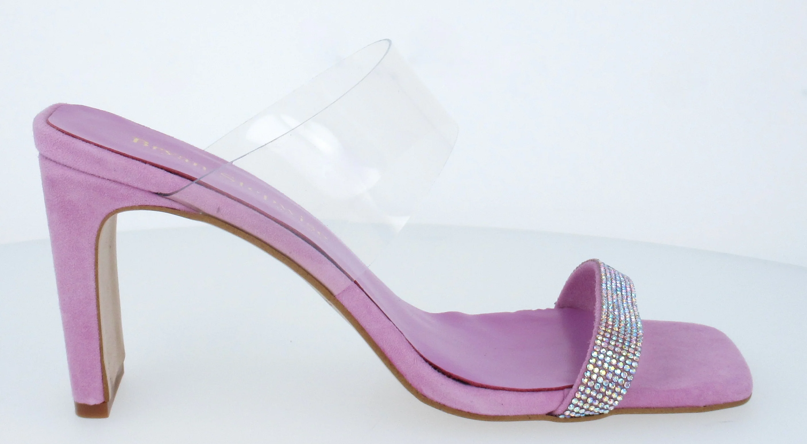 Sandalias de tacón Bet con tira de strass y banda de vinilo - Image 7