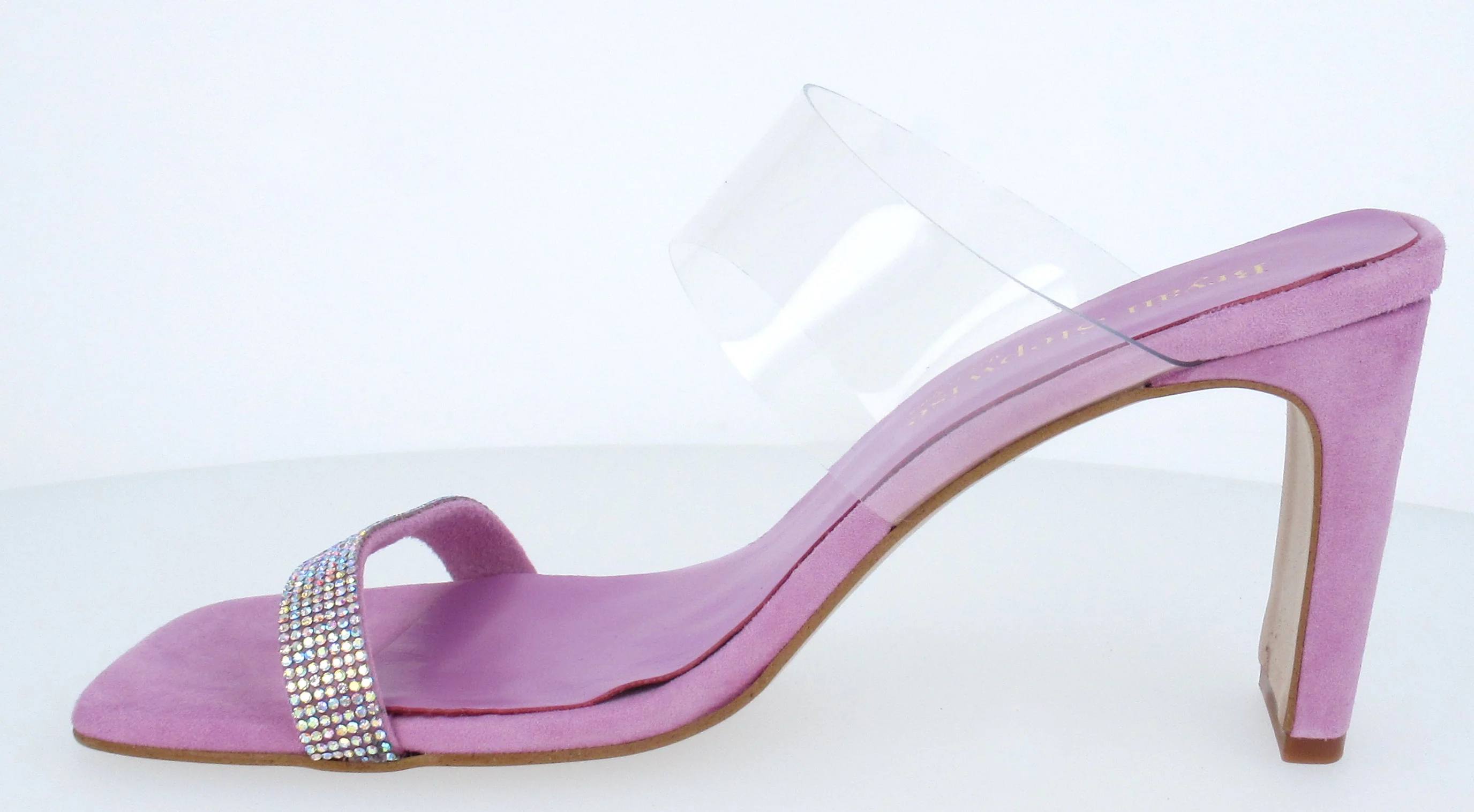 Sandalias de tacón Bet con tira de strass y banda de vinilo - Image 9
