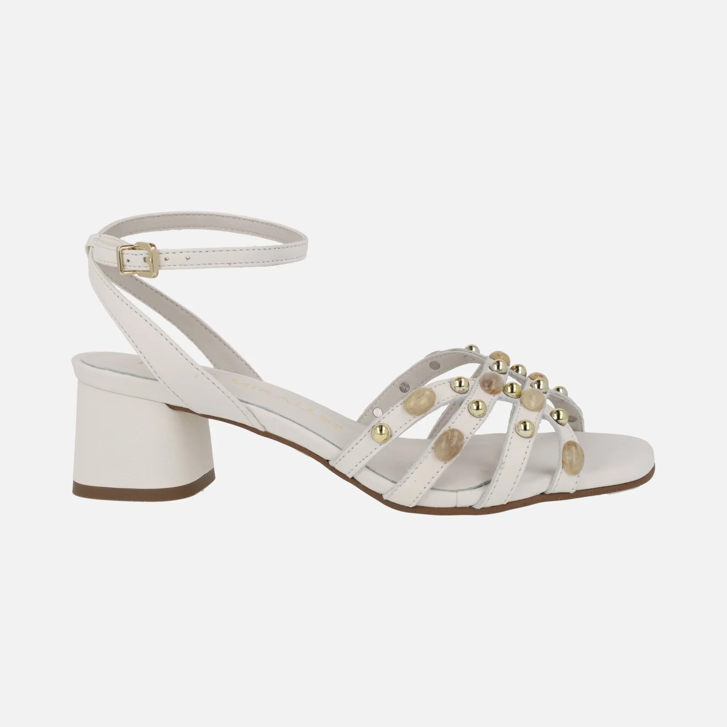 Sandalias de tacón con pedrería y pulsera al tobillo - Image 13
