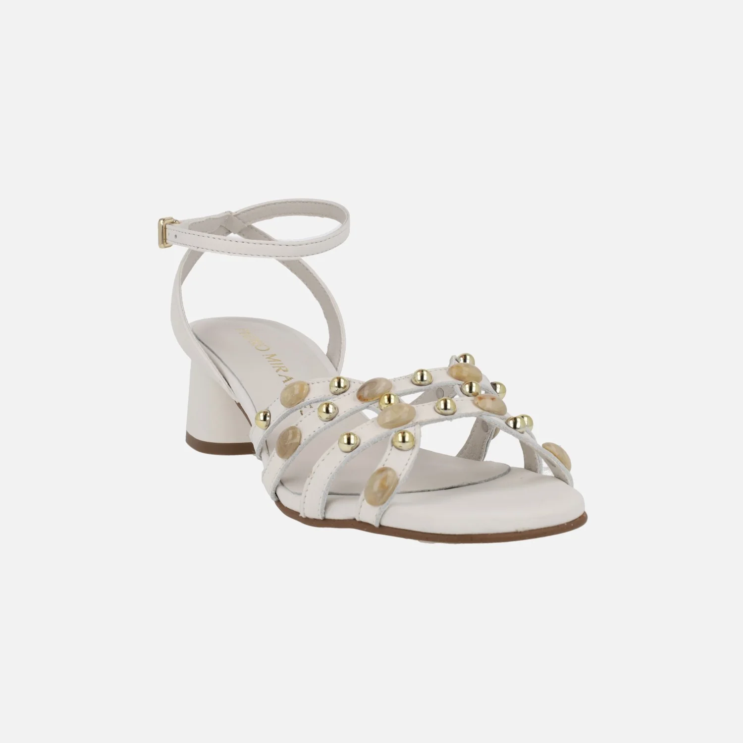 Sandalias de tacón con pedrería y pulsera al tobillo - Image 14