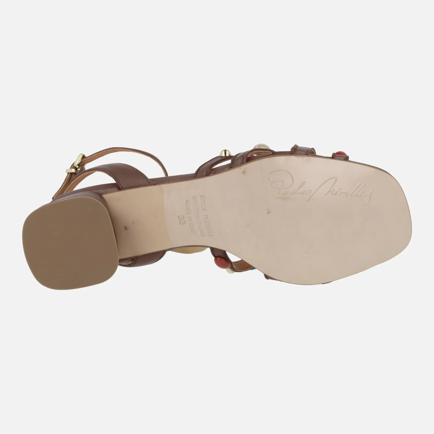 Sandalias de tacón con pedrería y pulsera al tobillo - Image 6