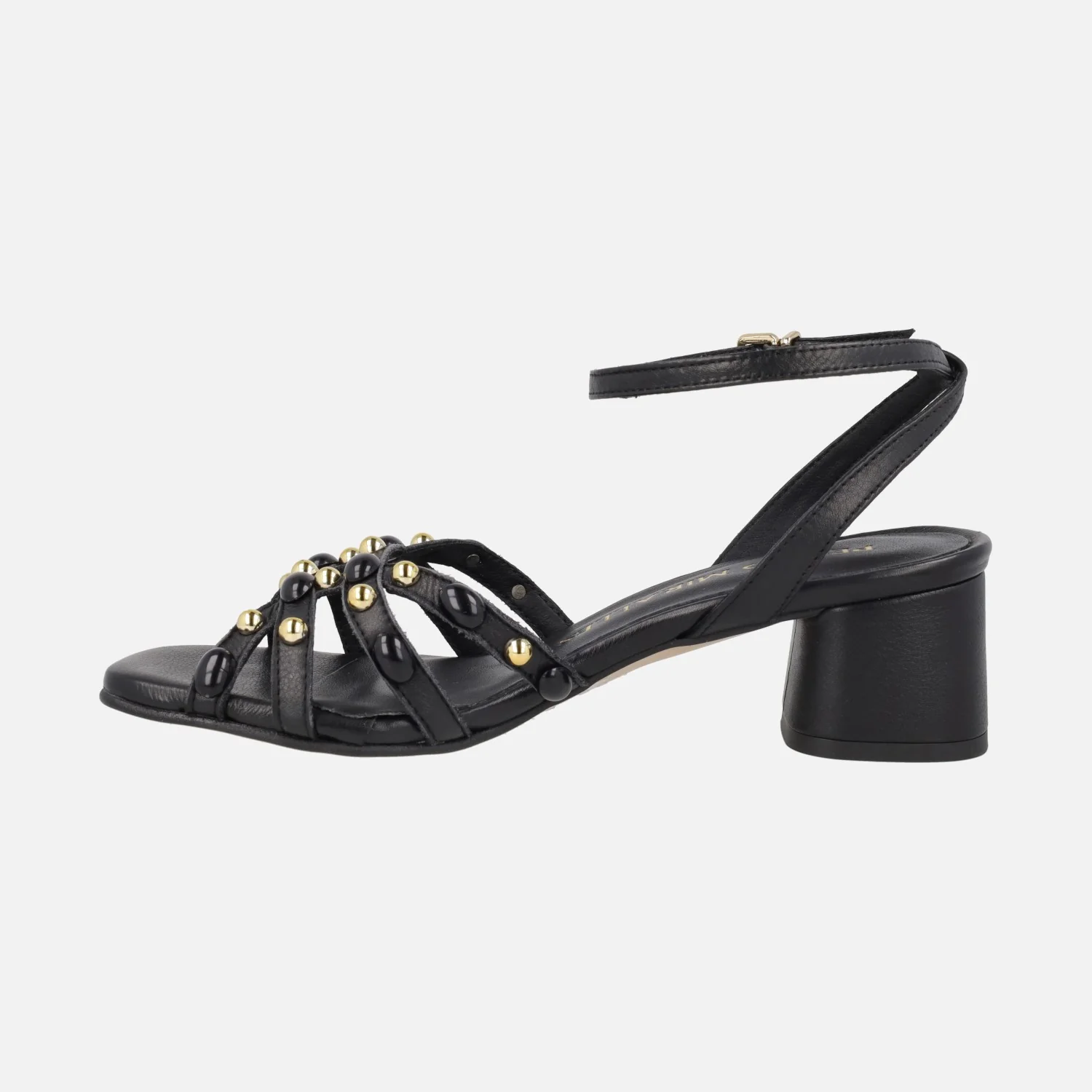 Sandalias de tacón con pedrería y pulsera al tobillo - Image 9