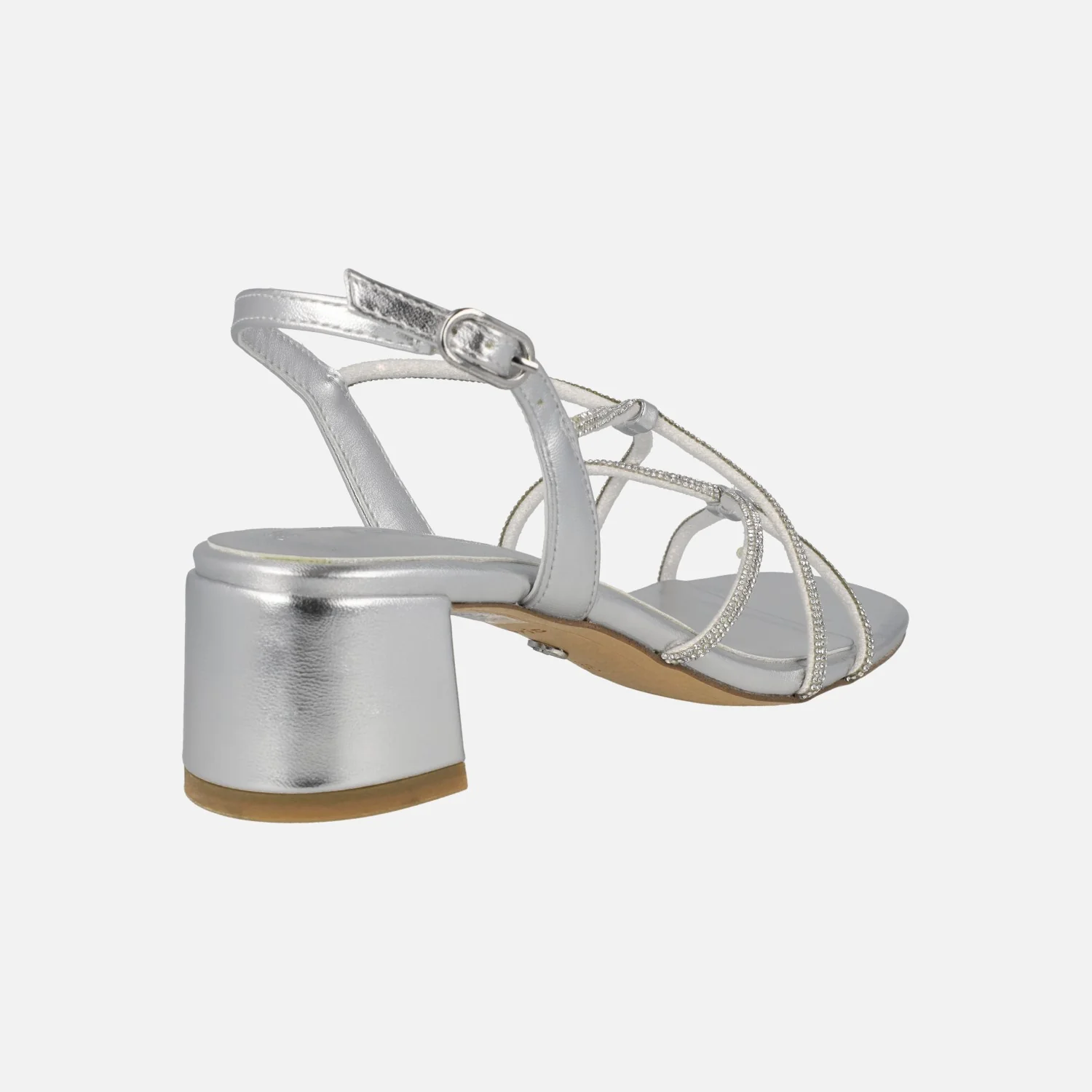 Sandalias de tacón con tiras de strass - Image 10