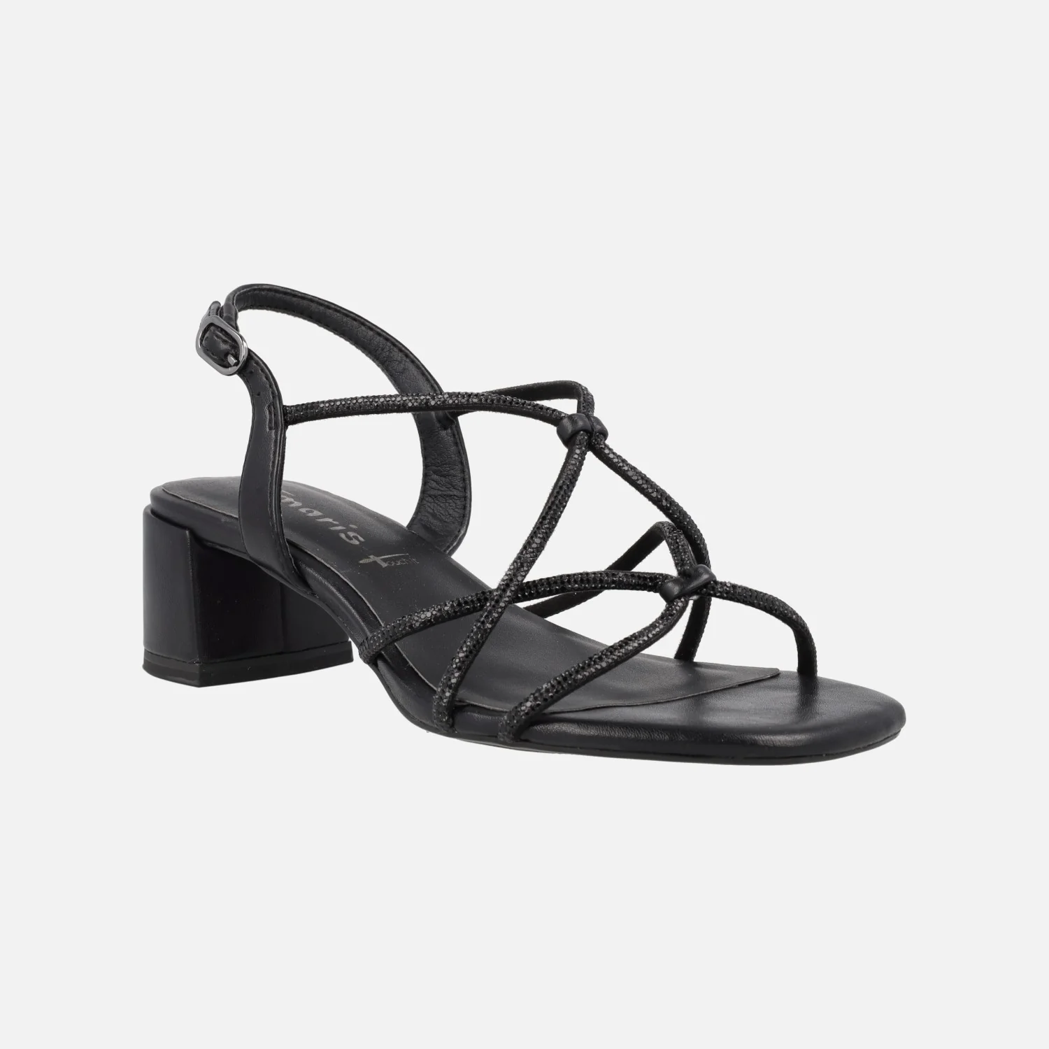 Sandalias de tacón con tiras de strass - Image 14