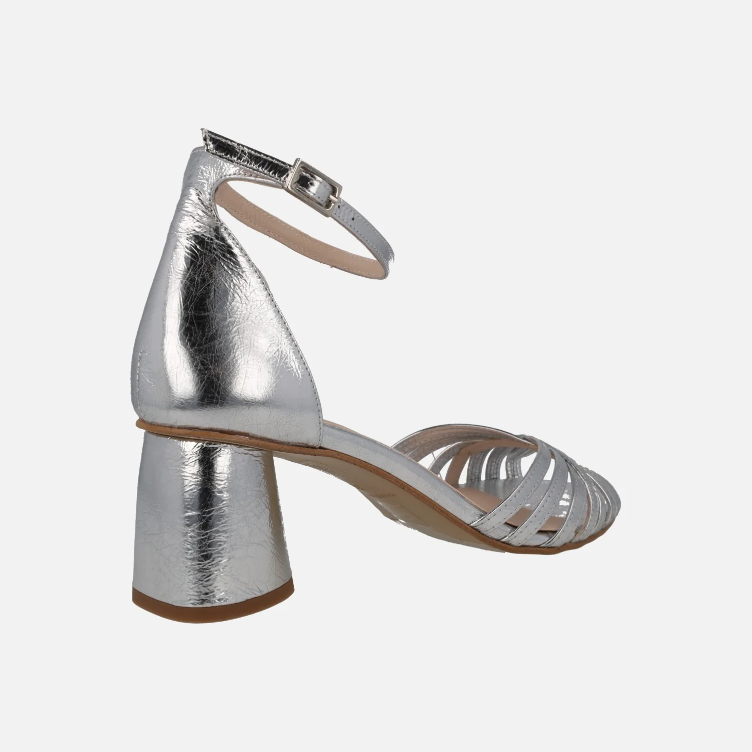 Sandalias de tacón metalizadas Padma con pulsera al tobillo - Image 7
