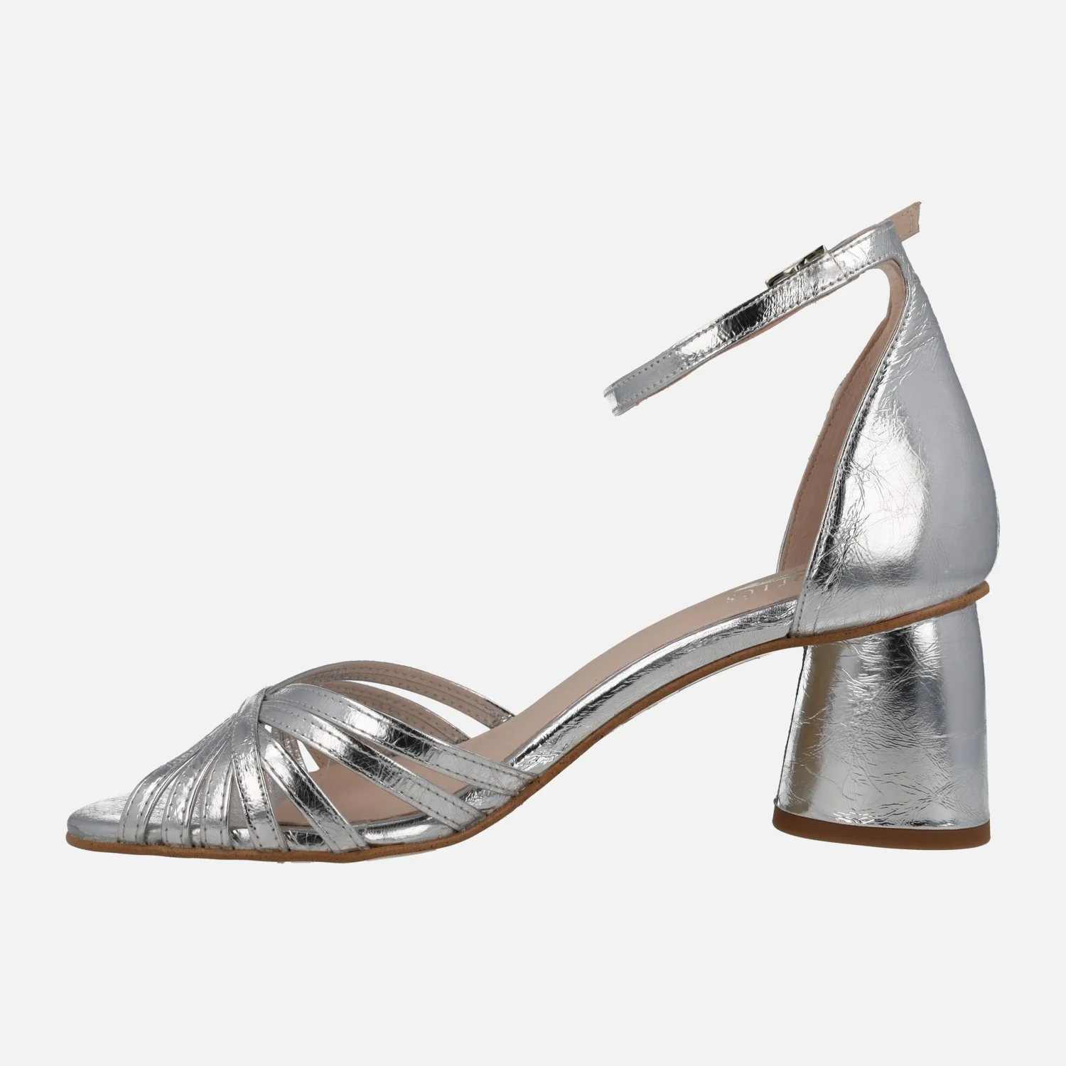 Sandalias de tacón metalizadas Padma con pulsera al tobillo - Image 9
