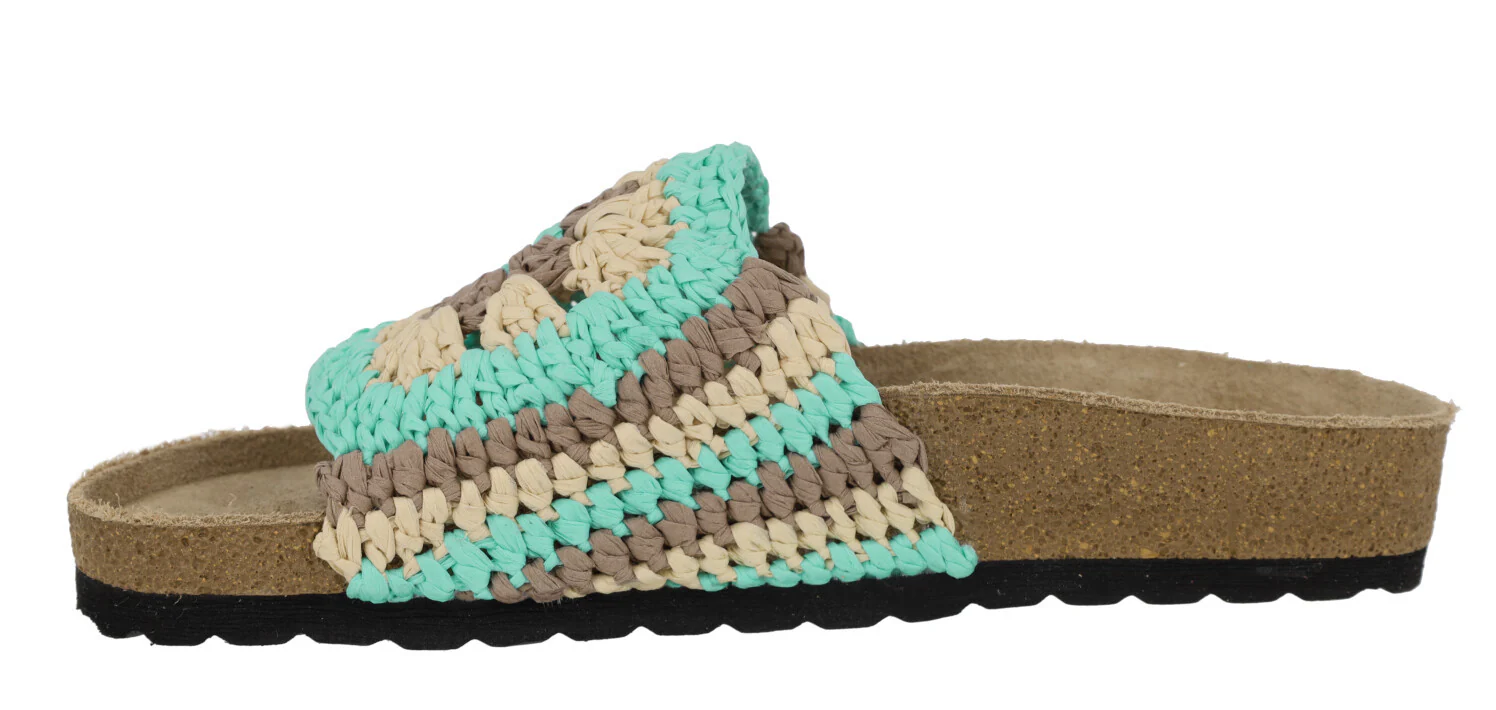 Sandalias de tejido crochet en combinado aqua - Image 5