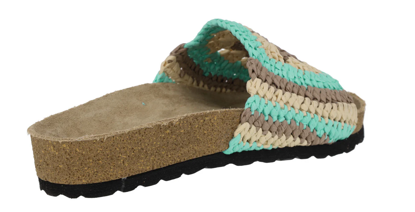 Sandalias de tejido crochet en combinado aqua - Image 6