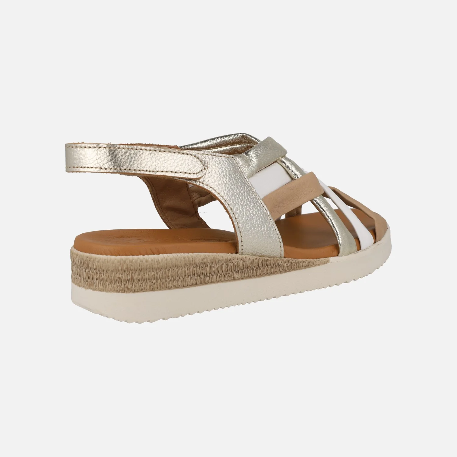 Sandalias de tiras combinadas con cierre de velcro al talón - Image 3
