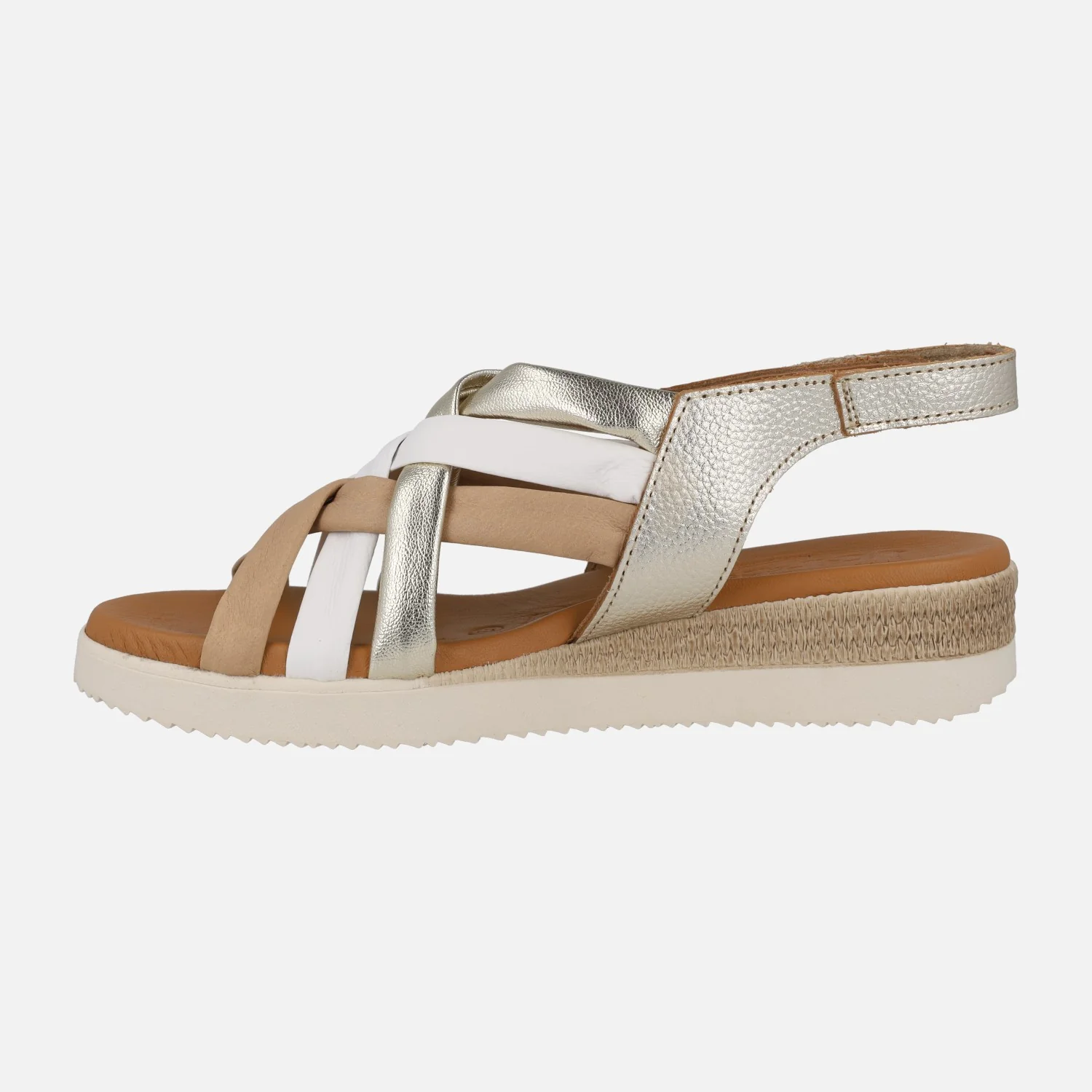 Sandalias de tiras combinadas con cierre de velcro al talón - Image 5