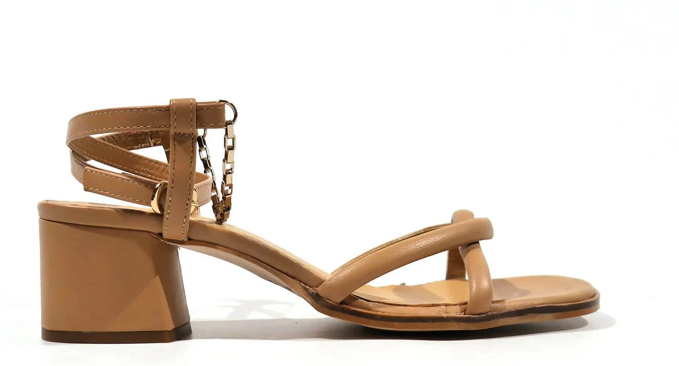 Sandalias de tiras con pulsera y cadena al tobillo - Image 7