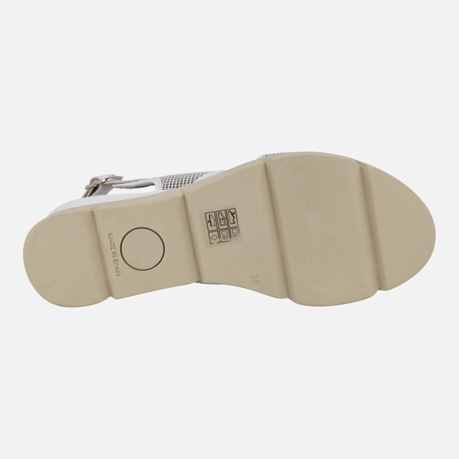 Sandalias de tiras cruzadas en piel y tejido rejilla - Image 11