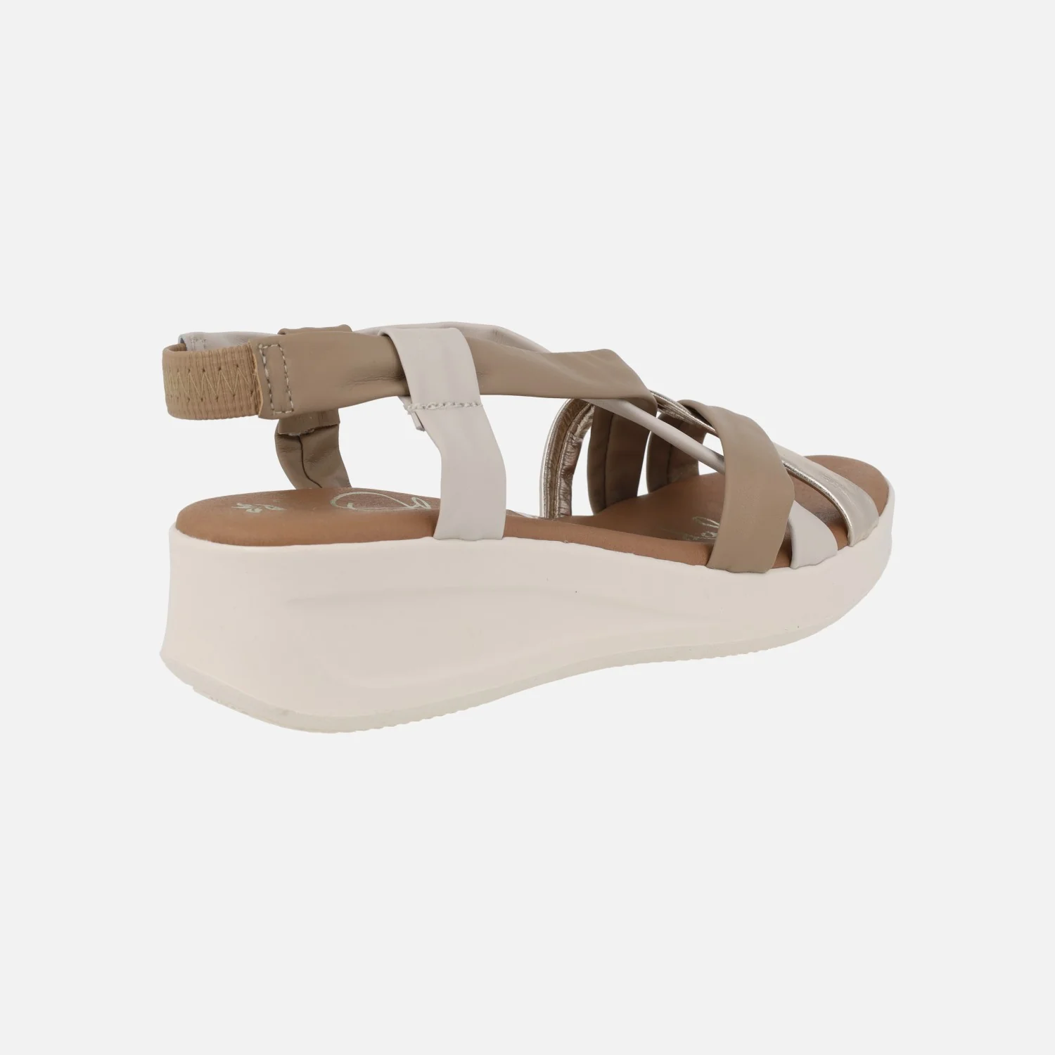 Sandalias de tiras de piel combinadas y cuña baja - Image 10