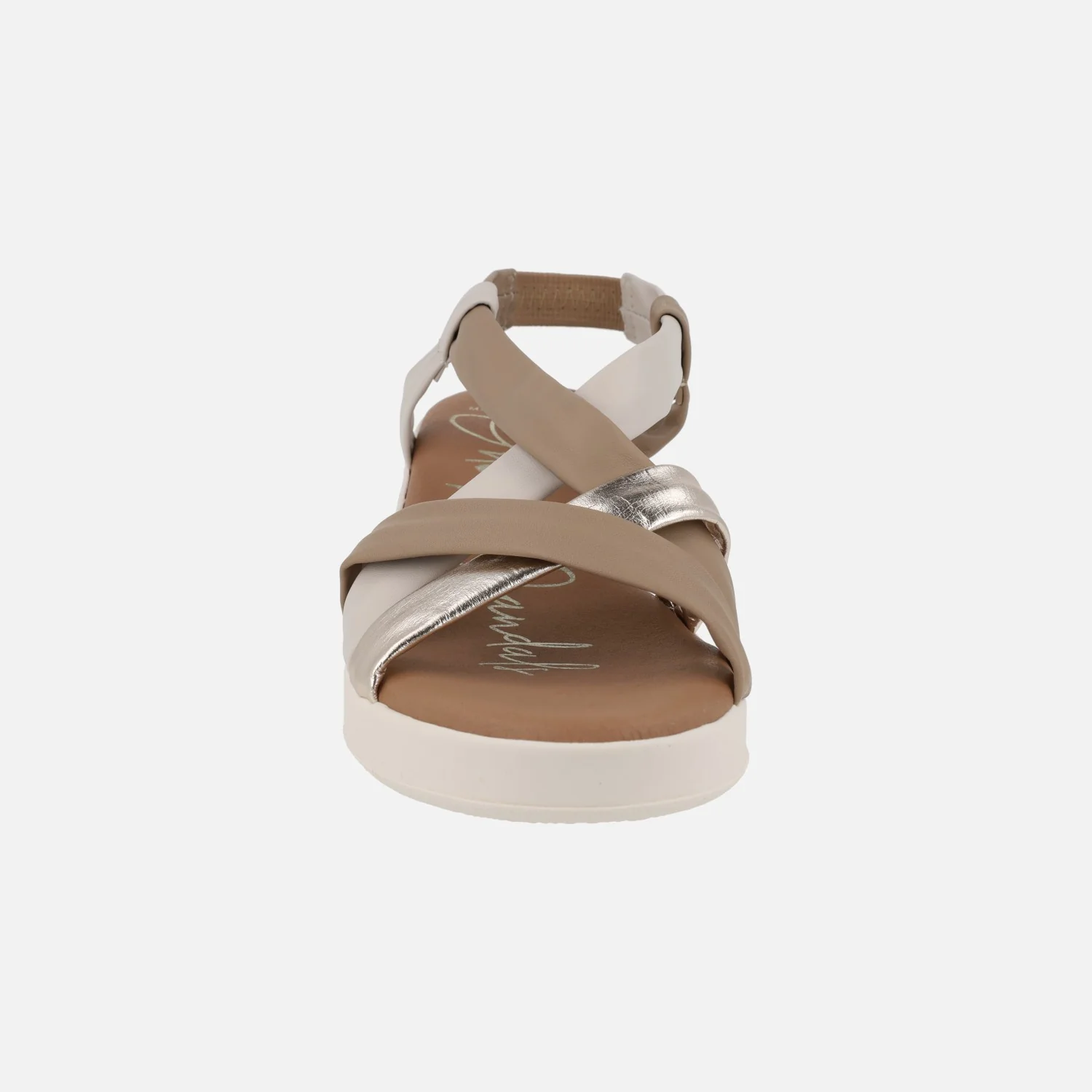 Sandalias de tiras de piel combinadas y cuña baja - Image 11