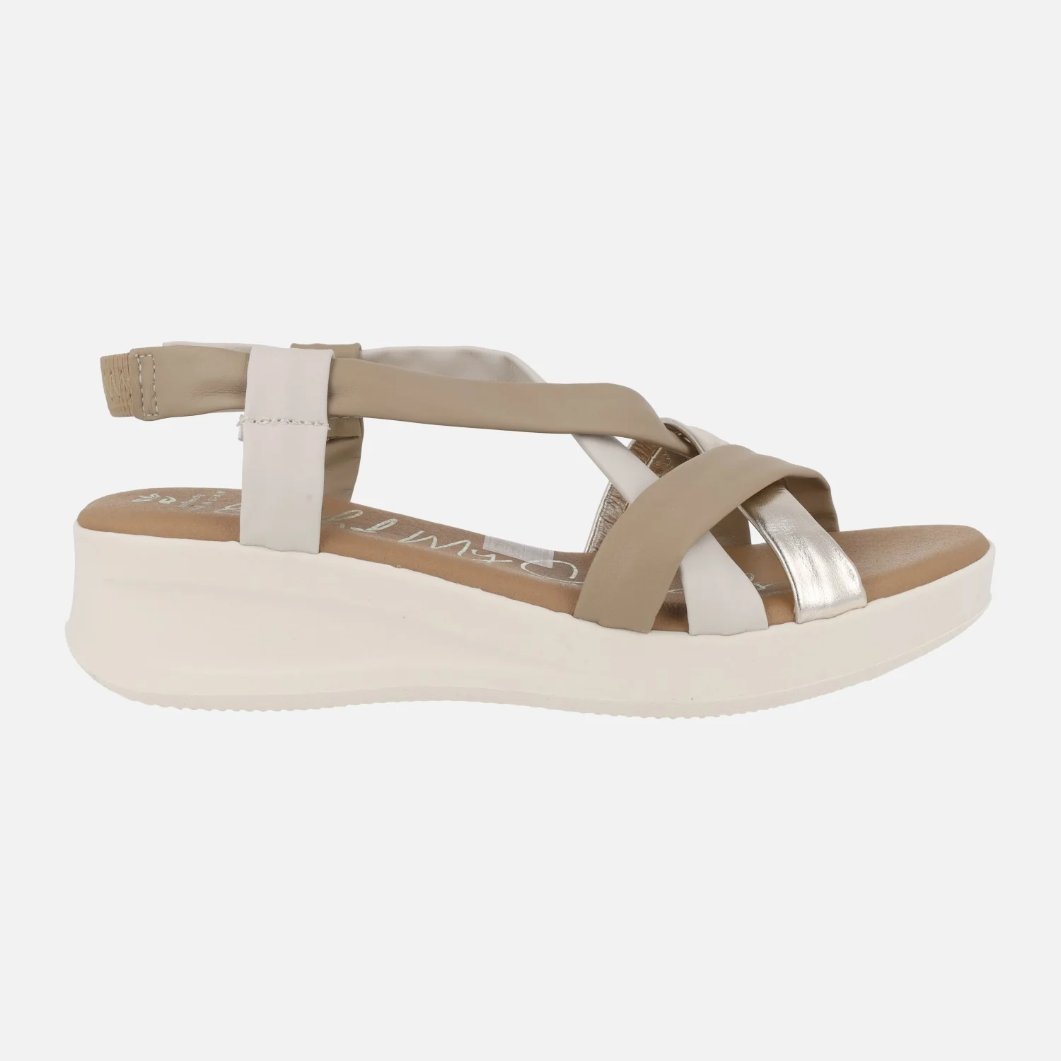 Sandalias de tiras de piel combinadas y cuña baja - Image 7