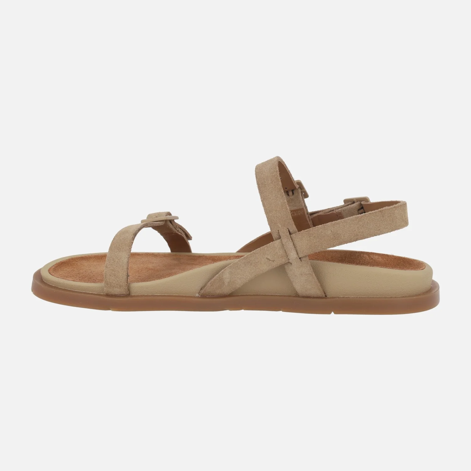 Sandalias de tiras en ante con hebillas para mujer Lluc sandals - Image 3