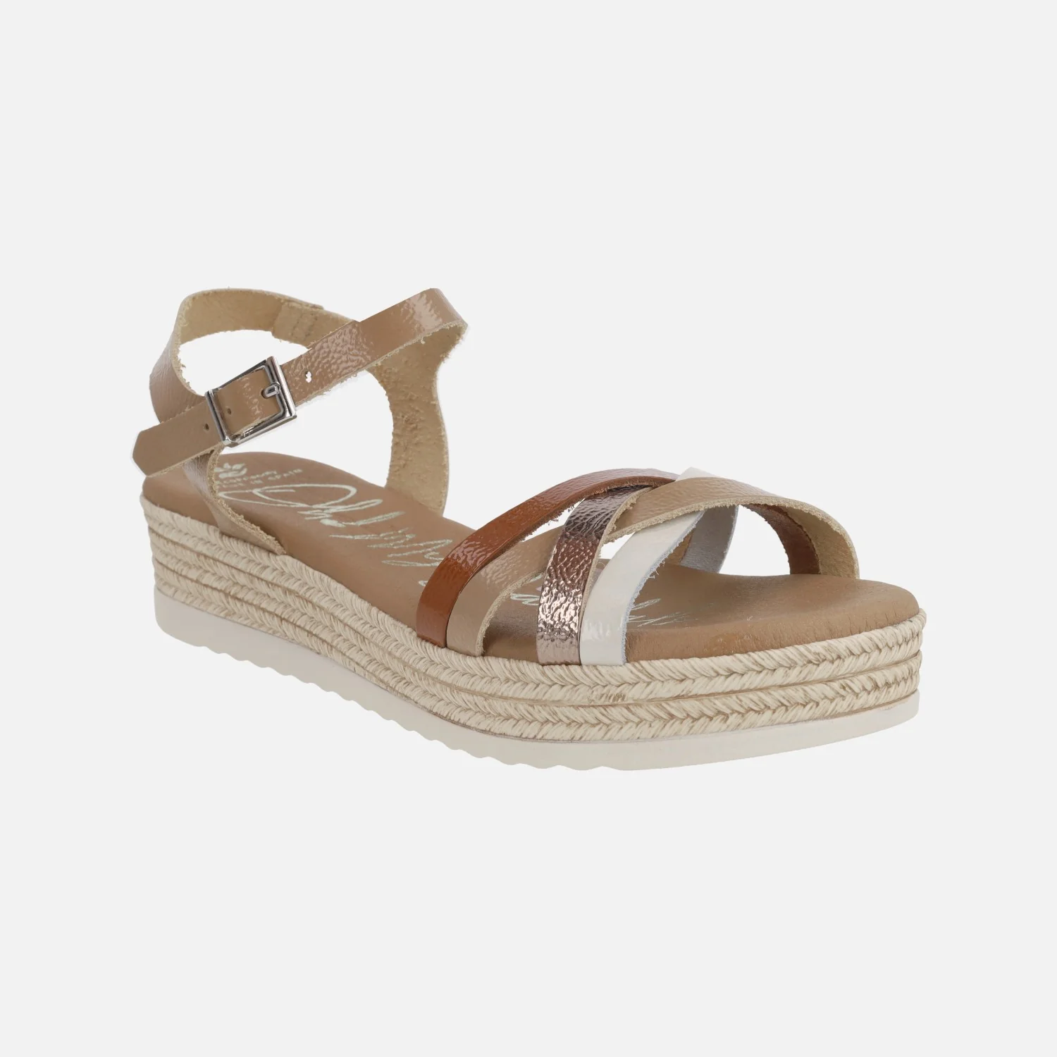Sandalias de tiras en piel charol con plataforma - Image 2