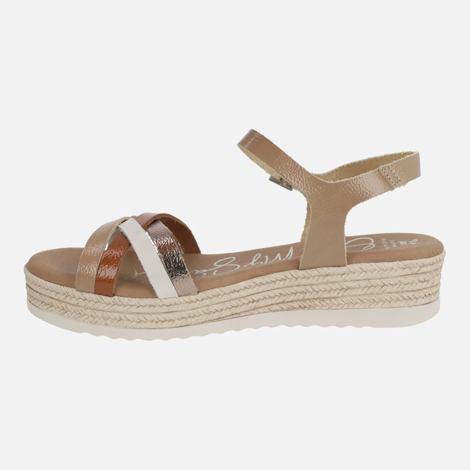 Sandalias de tiras en piel charol con plataforma - Image 3
