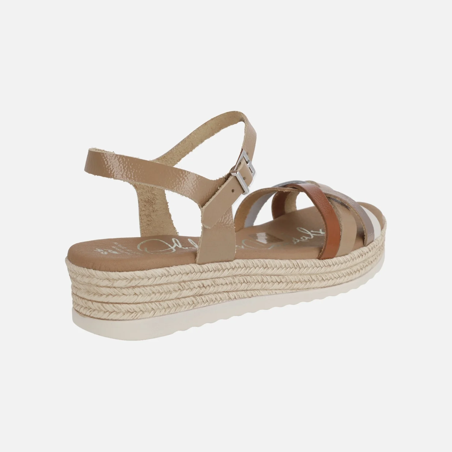 Sandalias de tiras en piel charol con plataforma - Image 4