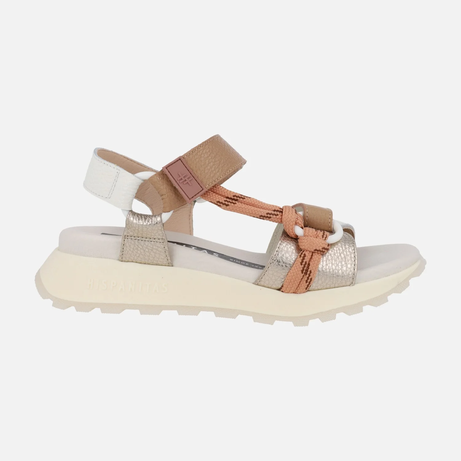 Sandalias deportivas de piel con cierre de velcro
