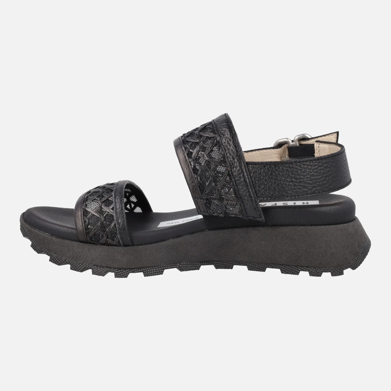 Sandalias deportivas en piel y rafia Ambar - Image 3
