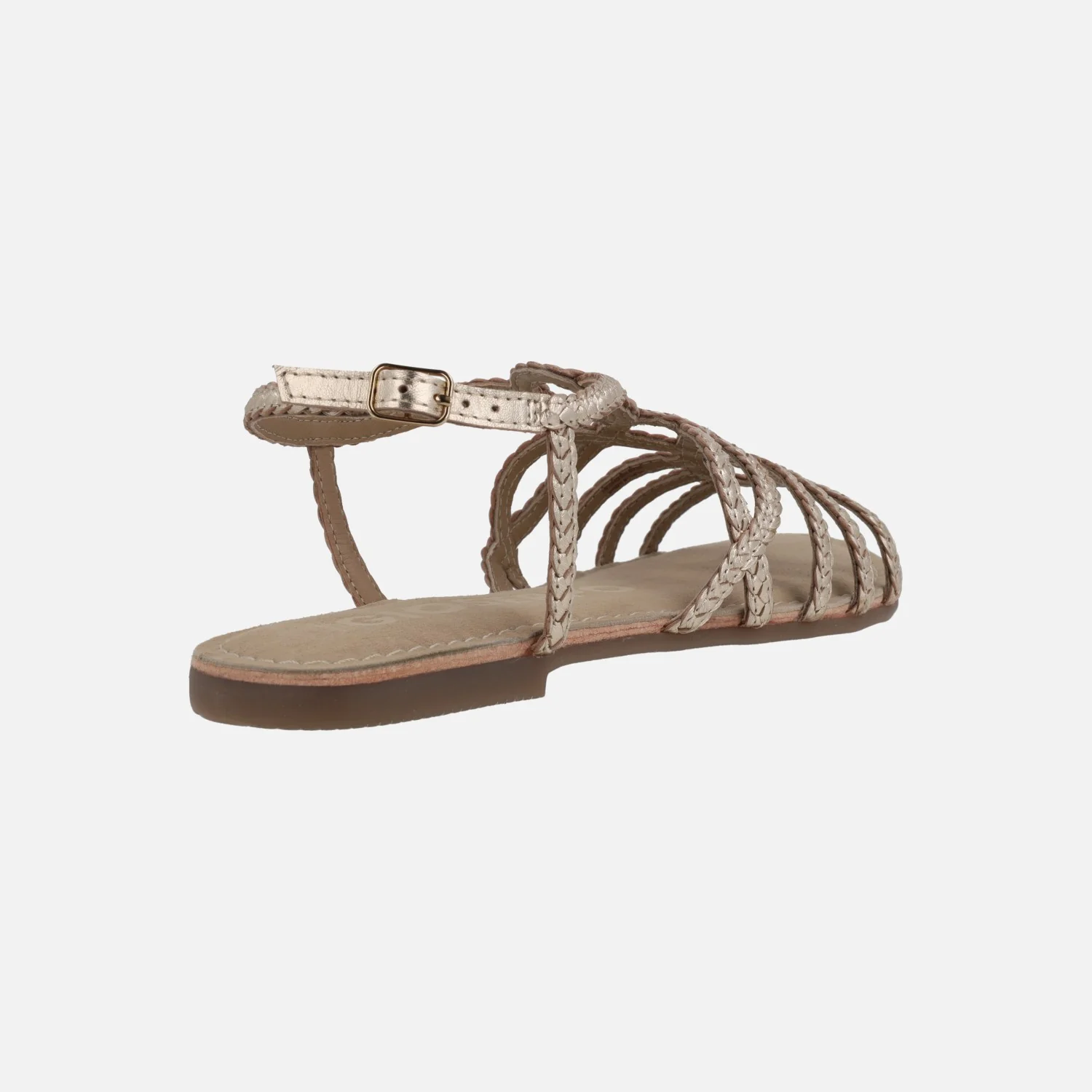 Sandalias doradas de piel trenzada Yakima - Image 4
