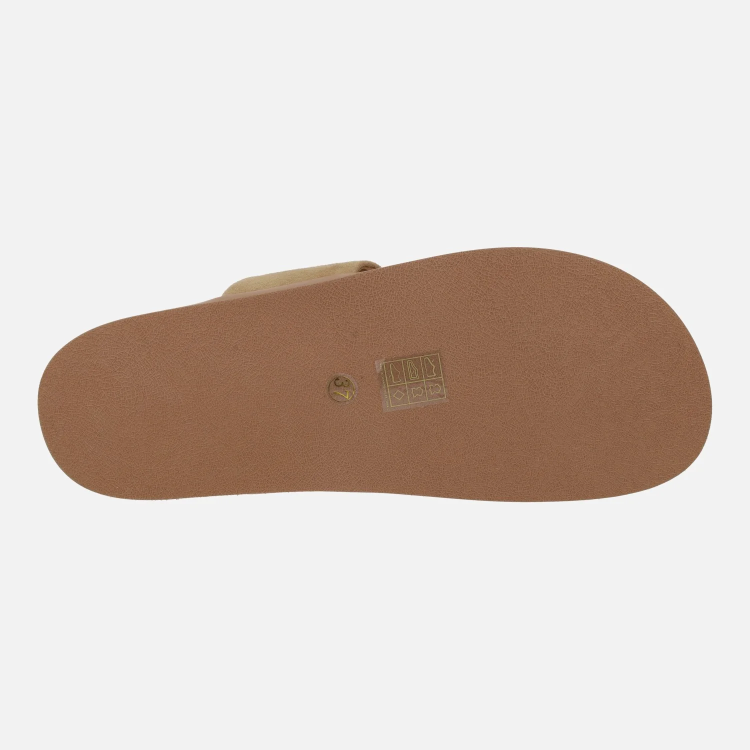 Sandalias en ante camel con pieza para dedo efecto anillo Hilton - Image 6
