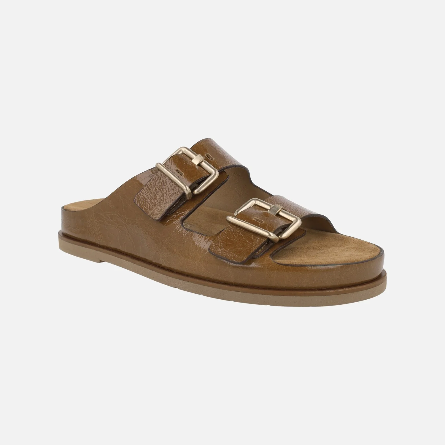 Sandalias en piel charol con cierre de hebillas - Image 8