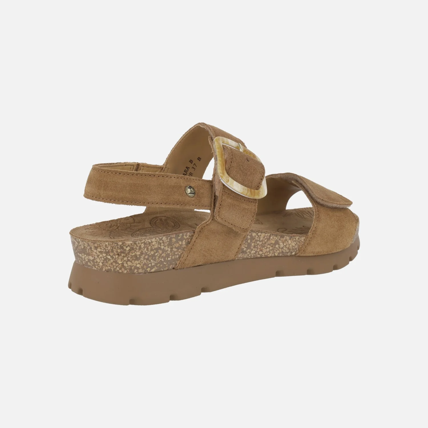 Sandalias en serraje cuero Sara con cierre de velcro - Image 5