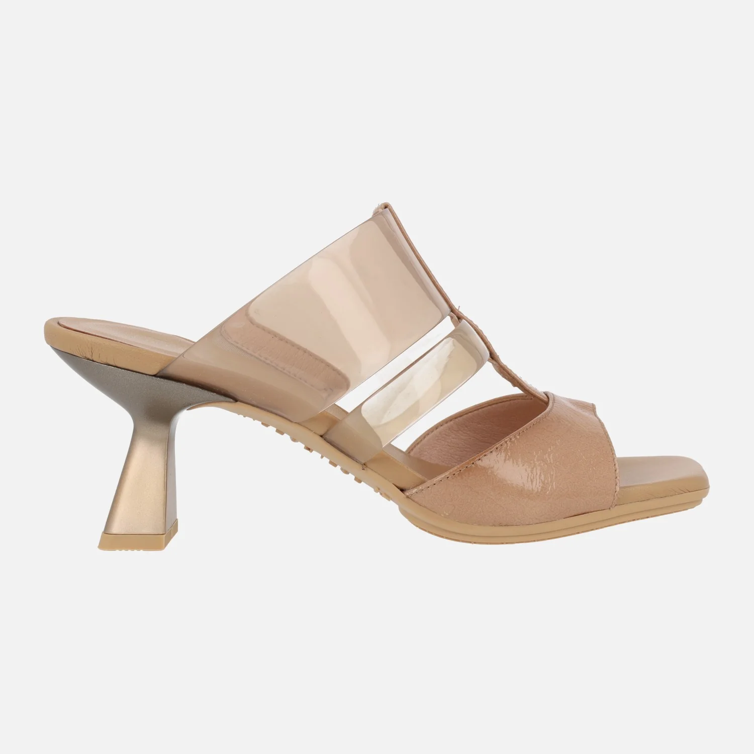 Sandalias estilo mules combinadas en piel y vinilo - Image 11