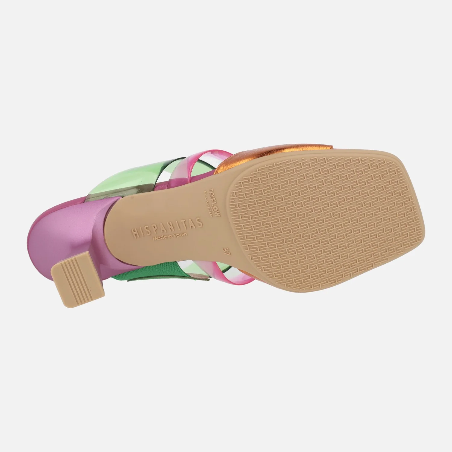 Sandalias estilo mules combinadas en piel y vinilo - Image 5