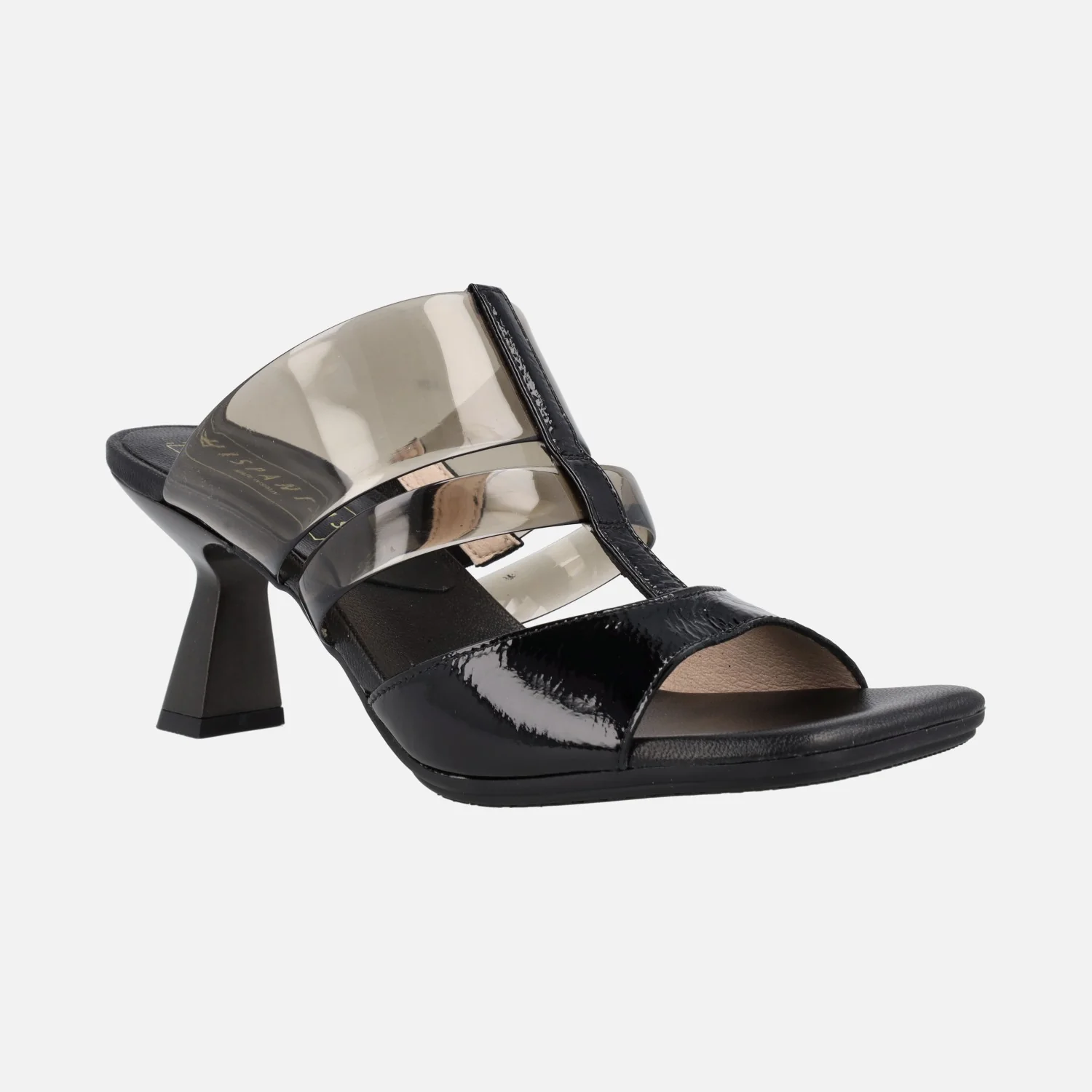 Sandalias estilo mules combinadas en piel y vinilo - Image 7