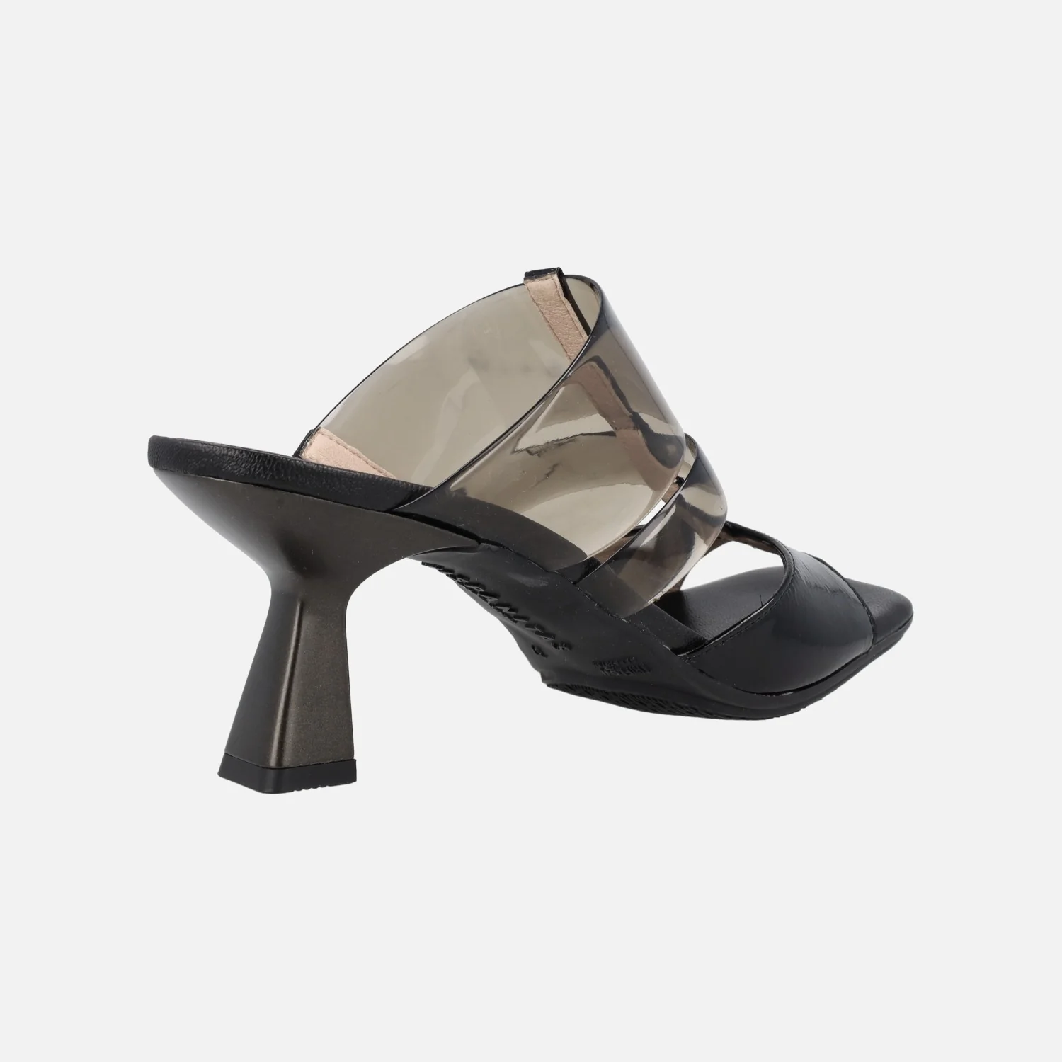 Sandalias estilo mules combinadas en piel y vinilo - Image 8
