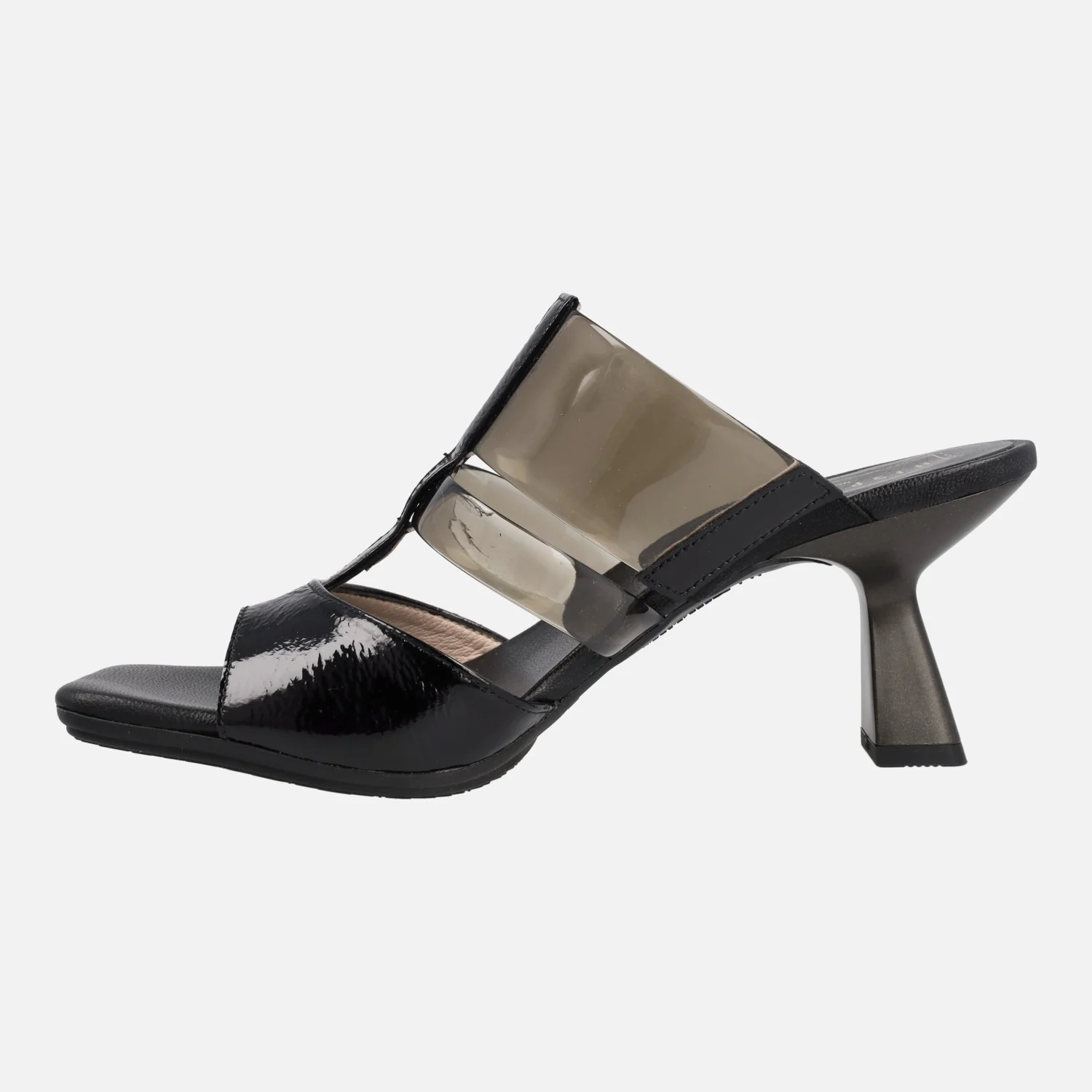 Sandalias estilo mules combinadas en piel y vinilo - Image 9