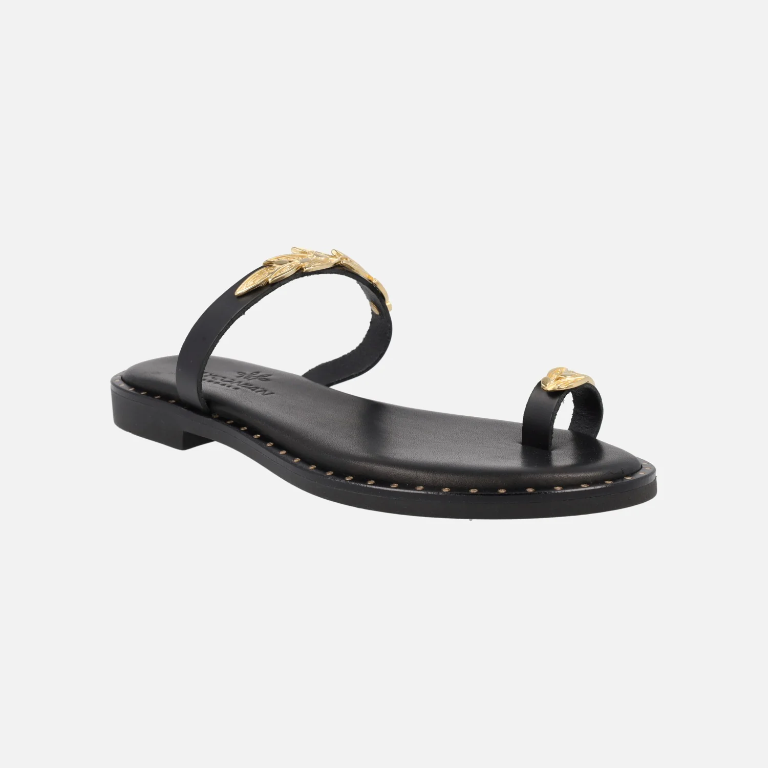 Sandalias griegas tipo esclavas en Negro - Image 2