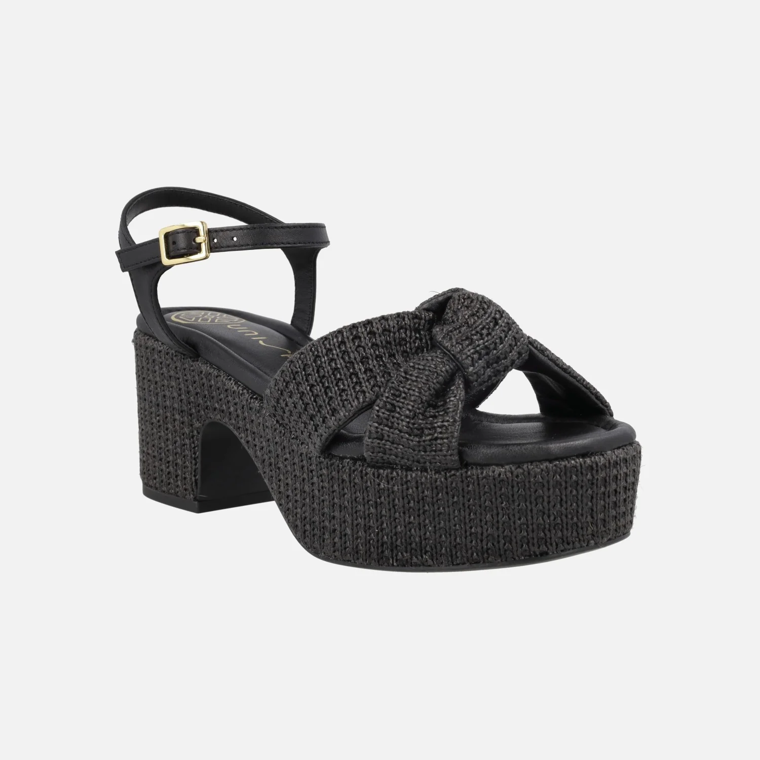 Sandalias Kasidi en tejido rafia con detalle de nudo - Image 2