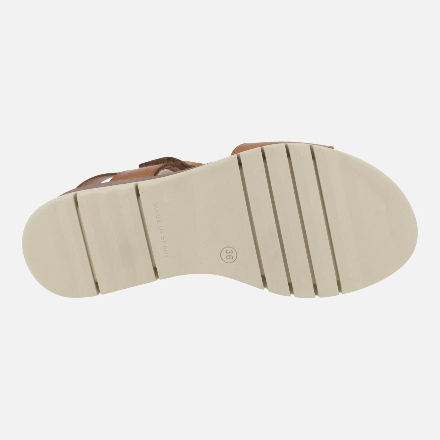 Sandalias marrones de piel con hebilla decorativa de rafia - Image 6