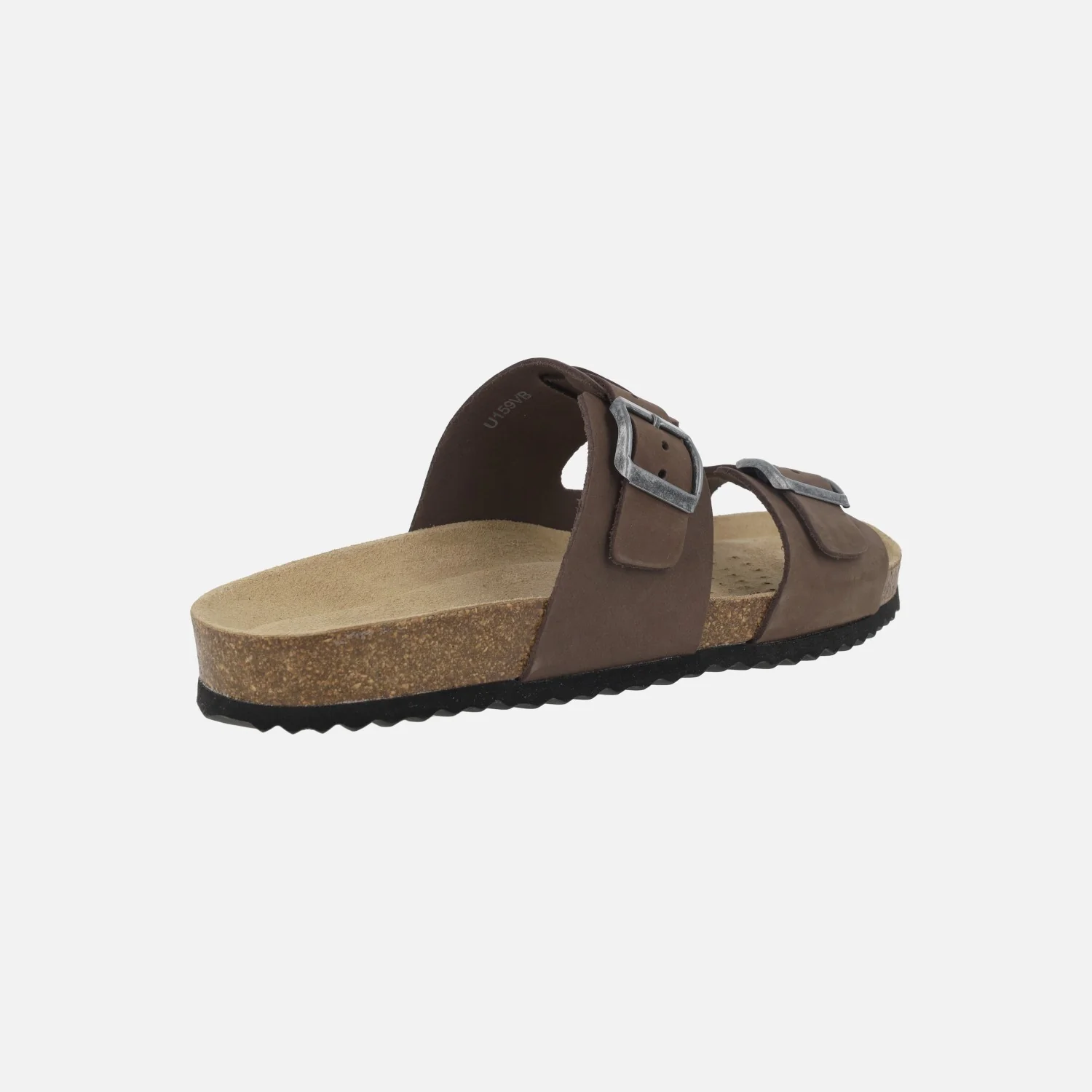 Sandalias marrones de piel con hebillas para hombre GHITA - Image 4