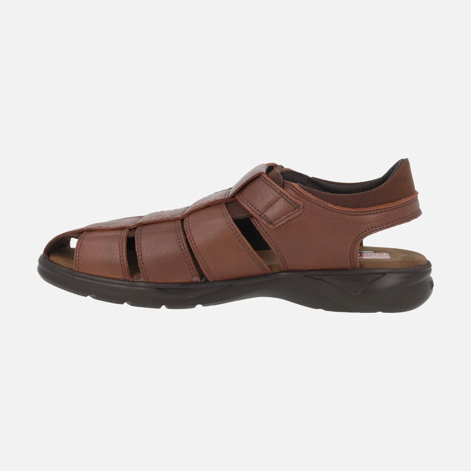 Sandalias marrones de piel para hombre con cierre de velcro Dozer - Image 3