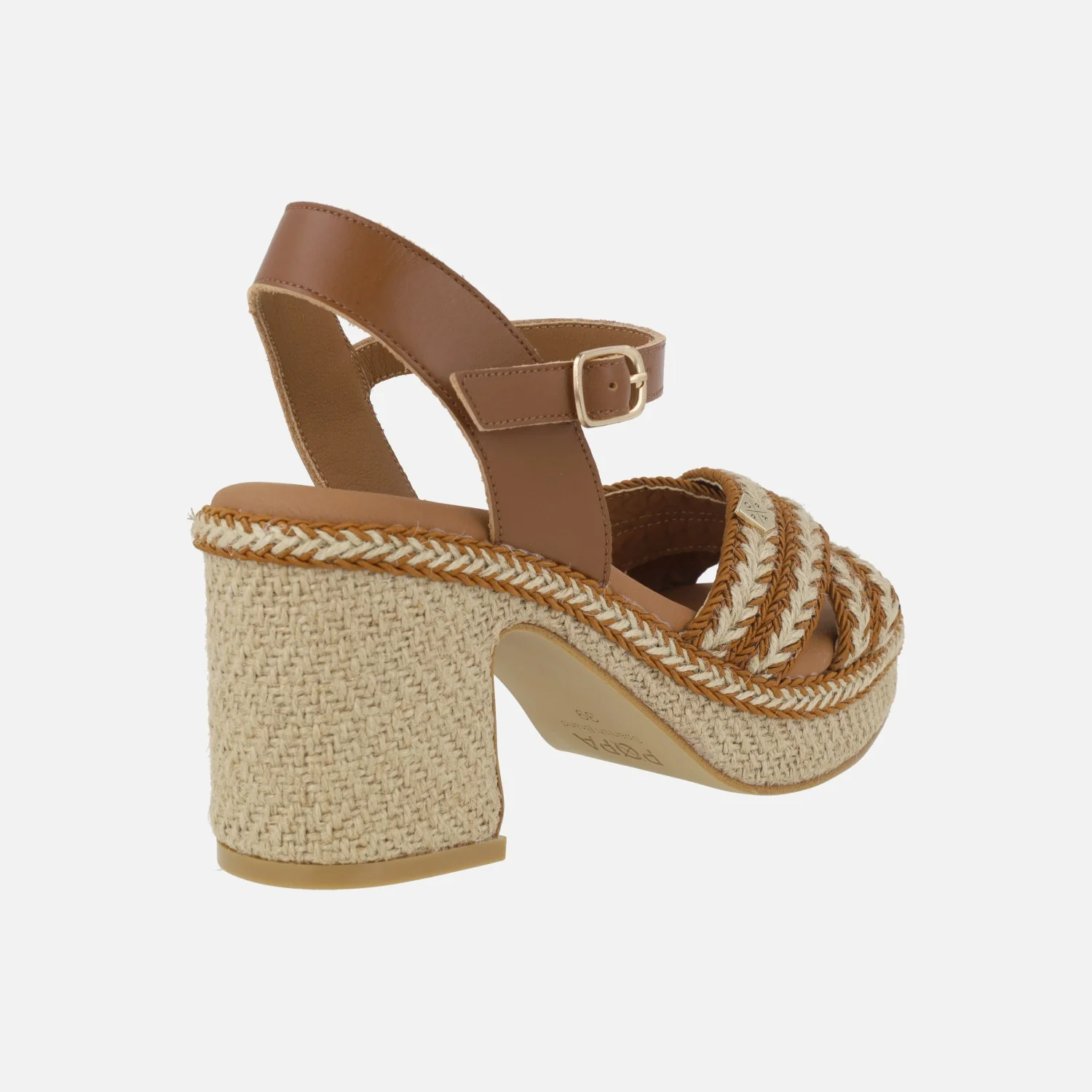 Sandalias Melia con tacón y plataforma de yute - Image 4