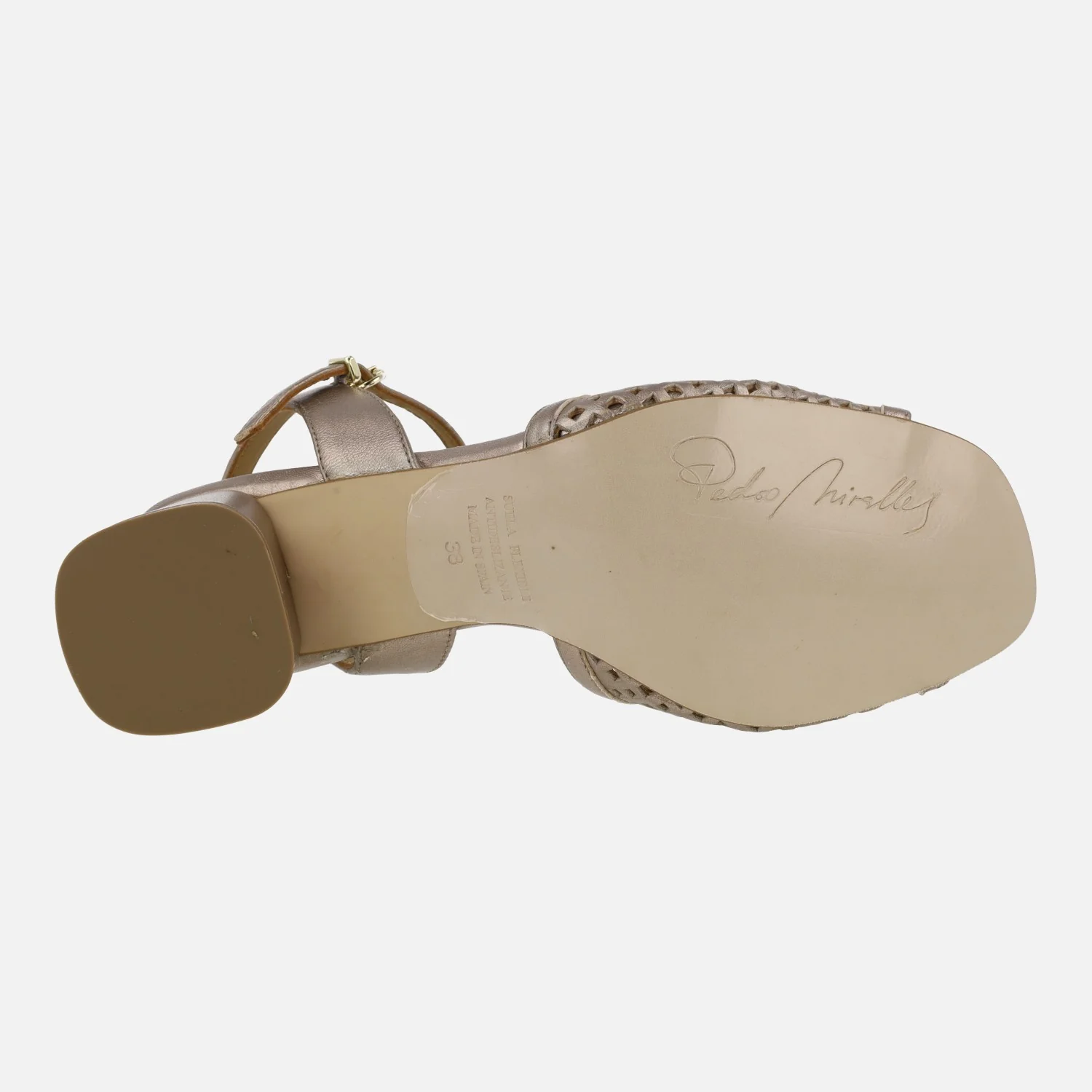 Sandalias metalizadas Itero en piel calada efecto rejilla - Image 6