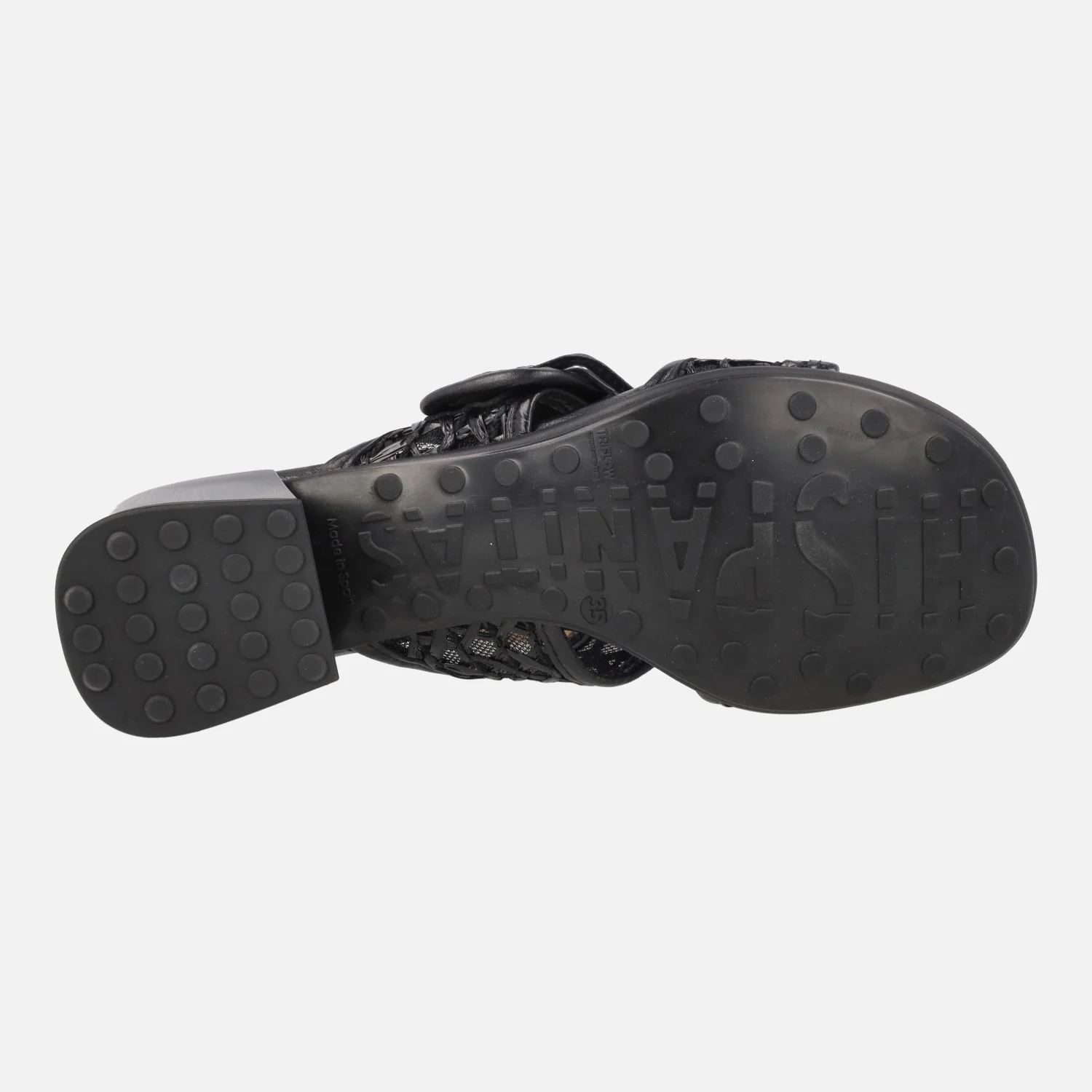 Sandalias mules con hebilla Tulipan en piel y rafia - Image 12