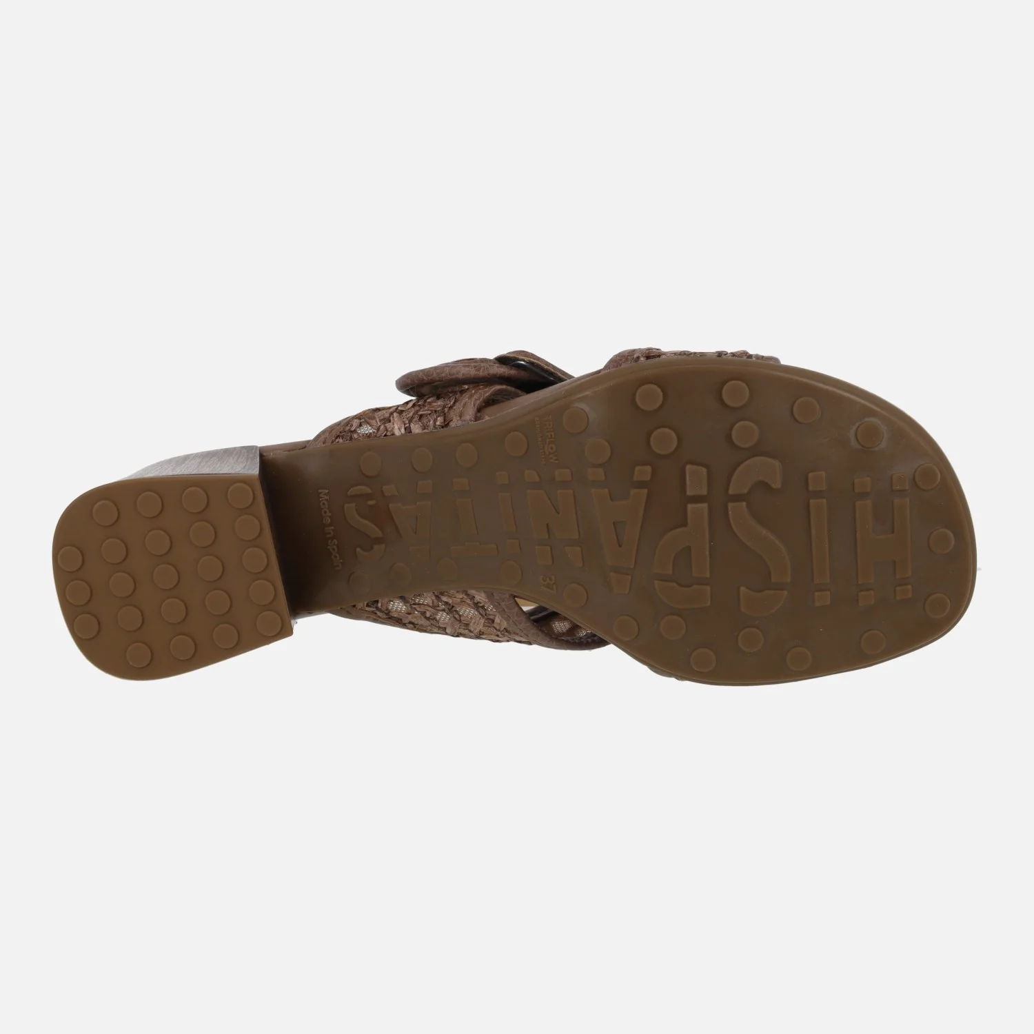 Sandalias mules con hebilla Tulipan en piel y rafia - Image 6