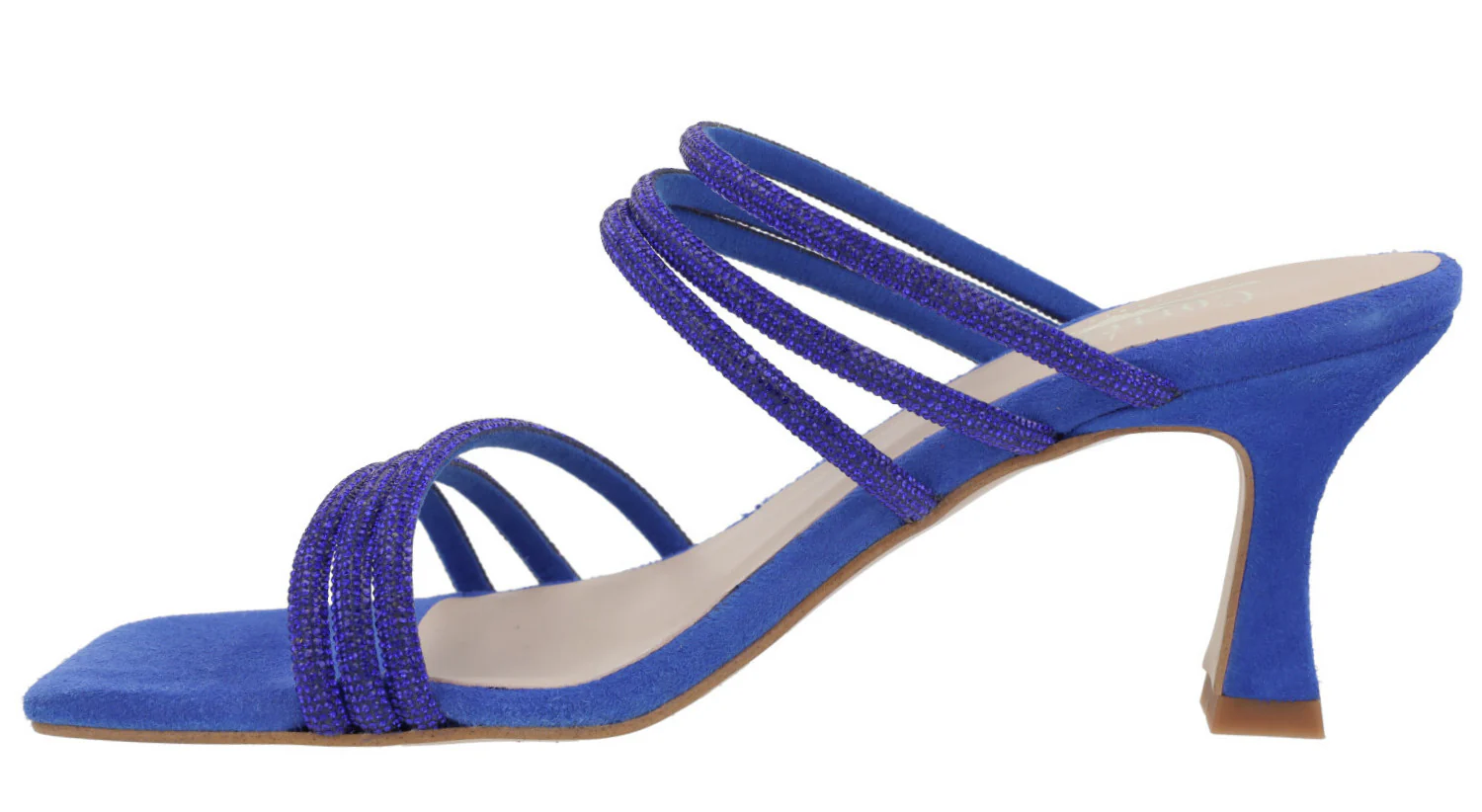 Sandalias mules de ante con tiras de strass Paola - Image 13