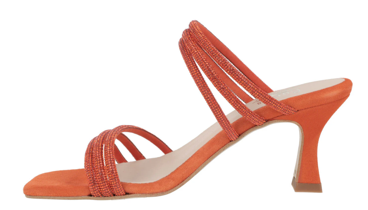 Sandalias mules de ante con tiras de strass Paola - Image 7