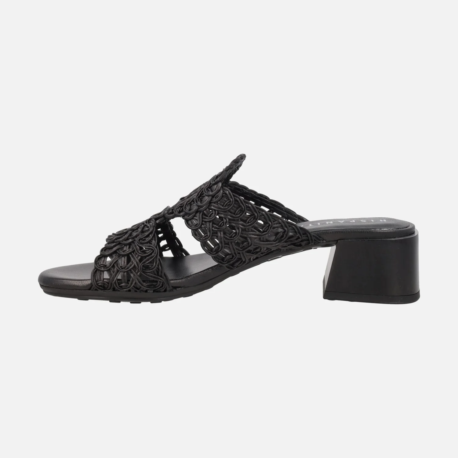 Sandalias mules destalonadas en trenzado negro - Image 3