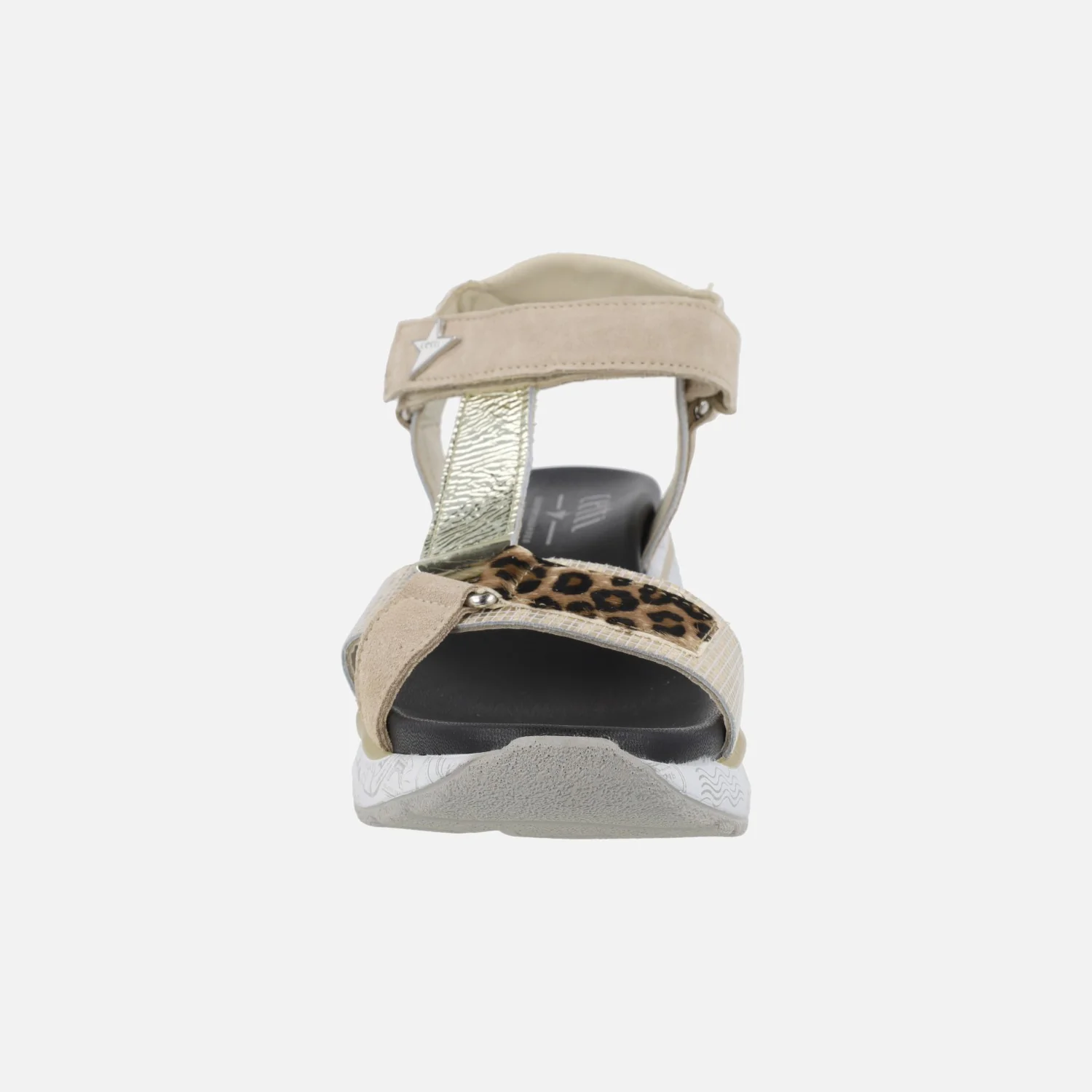Sandalias multi material con detalles en leopardo y cierre de velcro - Image 5