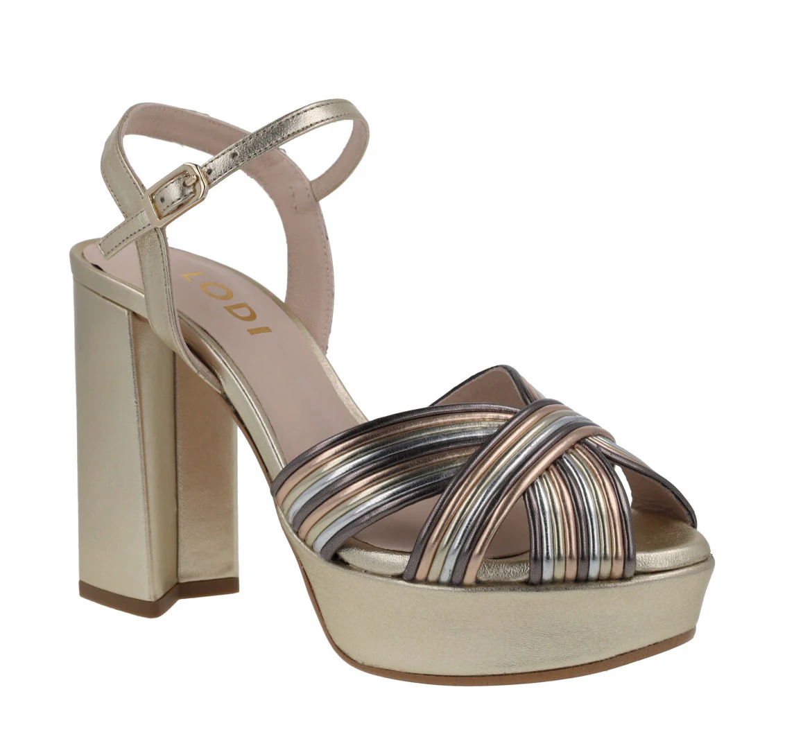 Sandalias multicolor con plataforma para mujer Titur