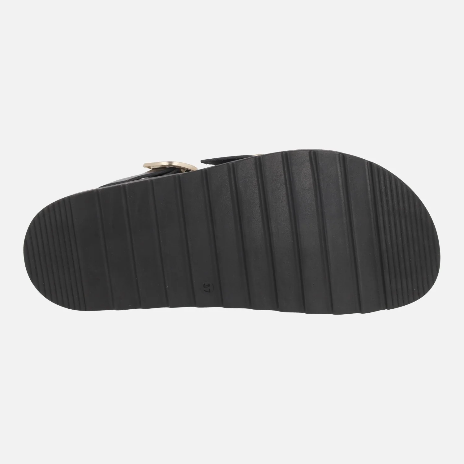 Sandalias negras de piel con hebillas doradas Tunez 127 - Image 6