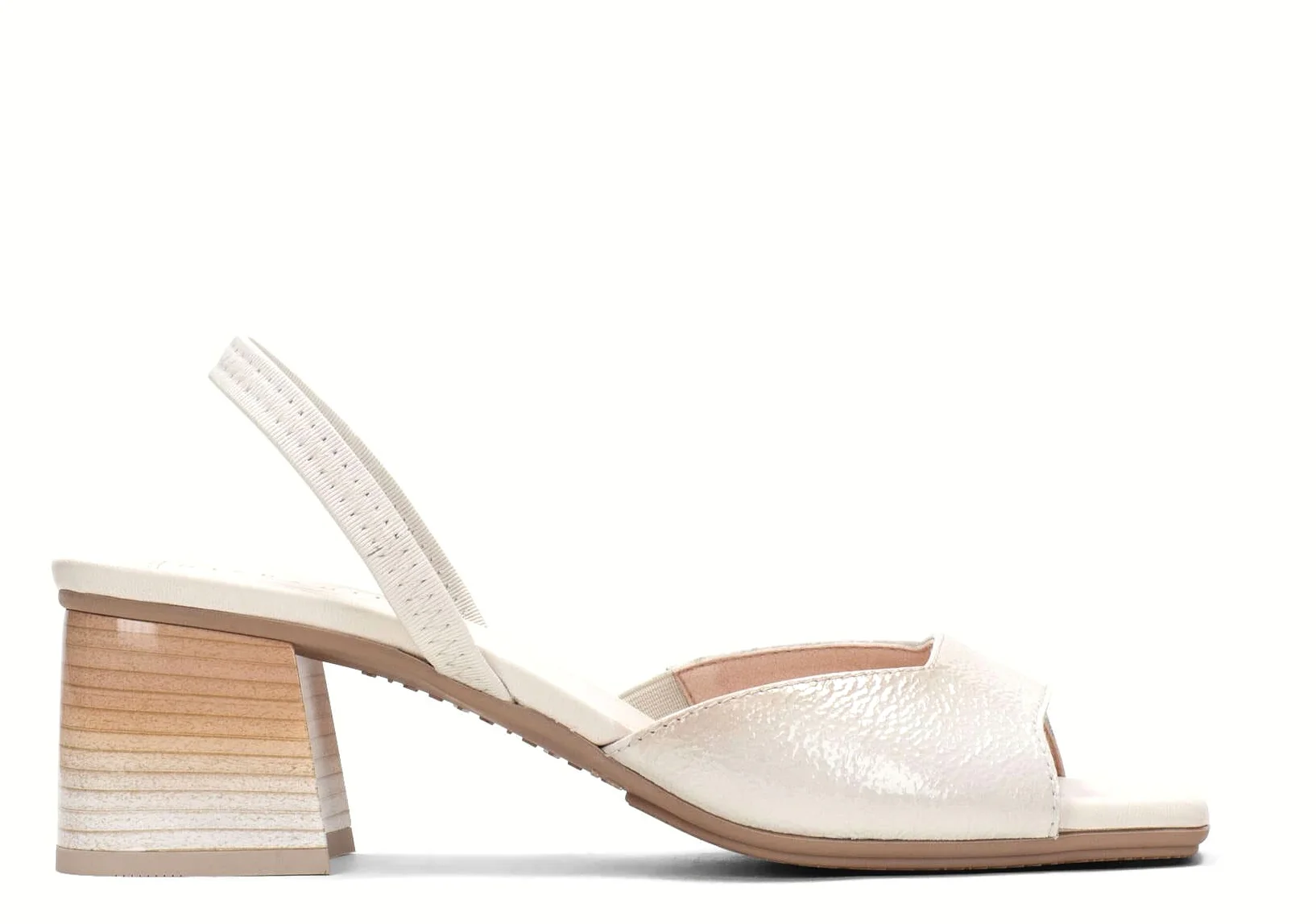 Sandalias de charol con tacón difuminado bicolor - Image 5